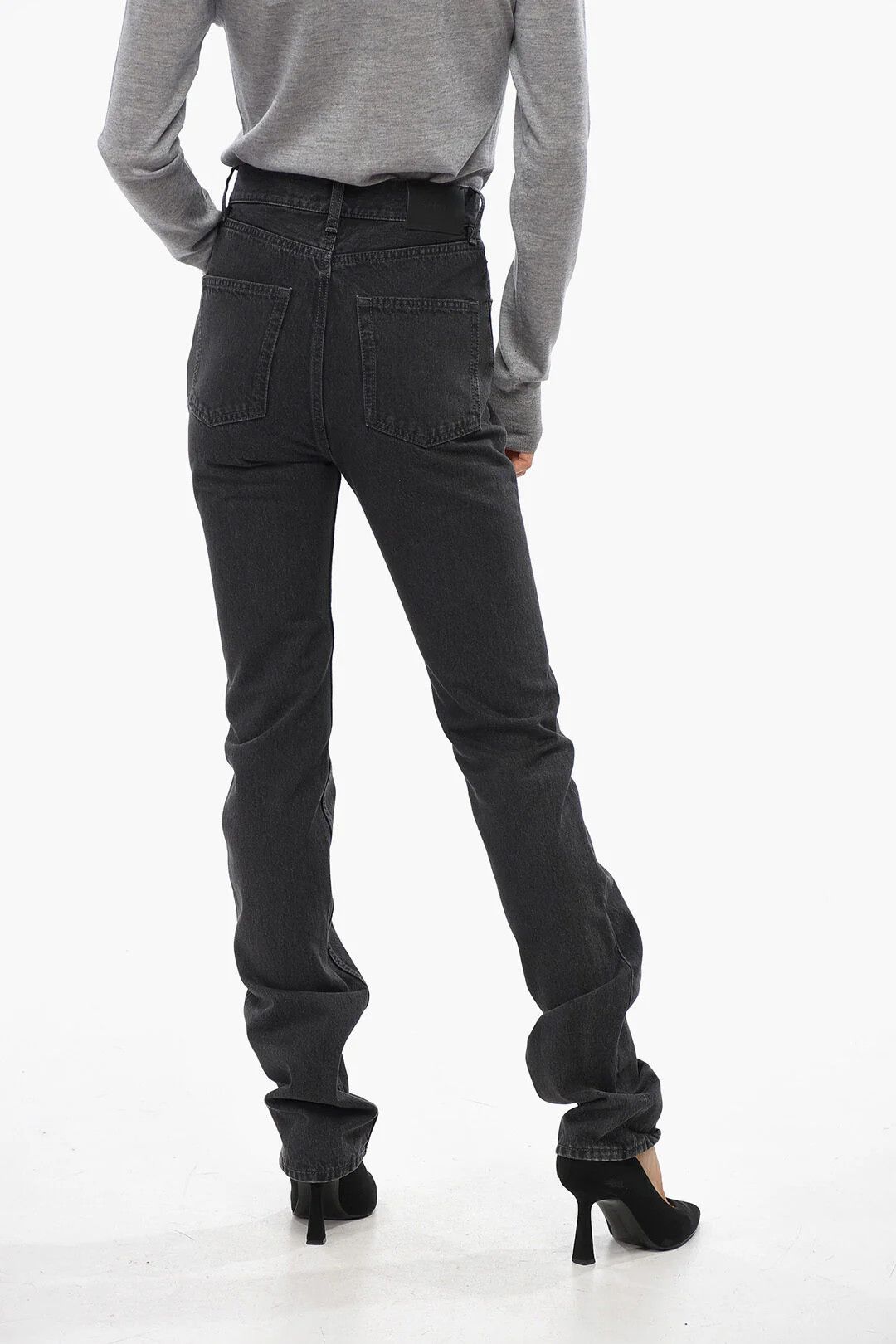 Saint Laurent Paris og1mm0326 Regular Fit Dark Jeans in Grey Size 26" / US 2 / IT 38 - 2 Thumbnail