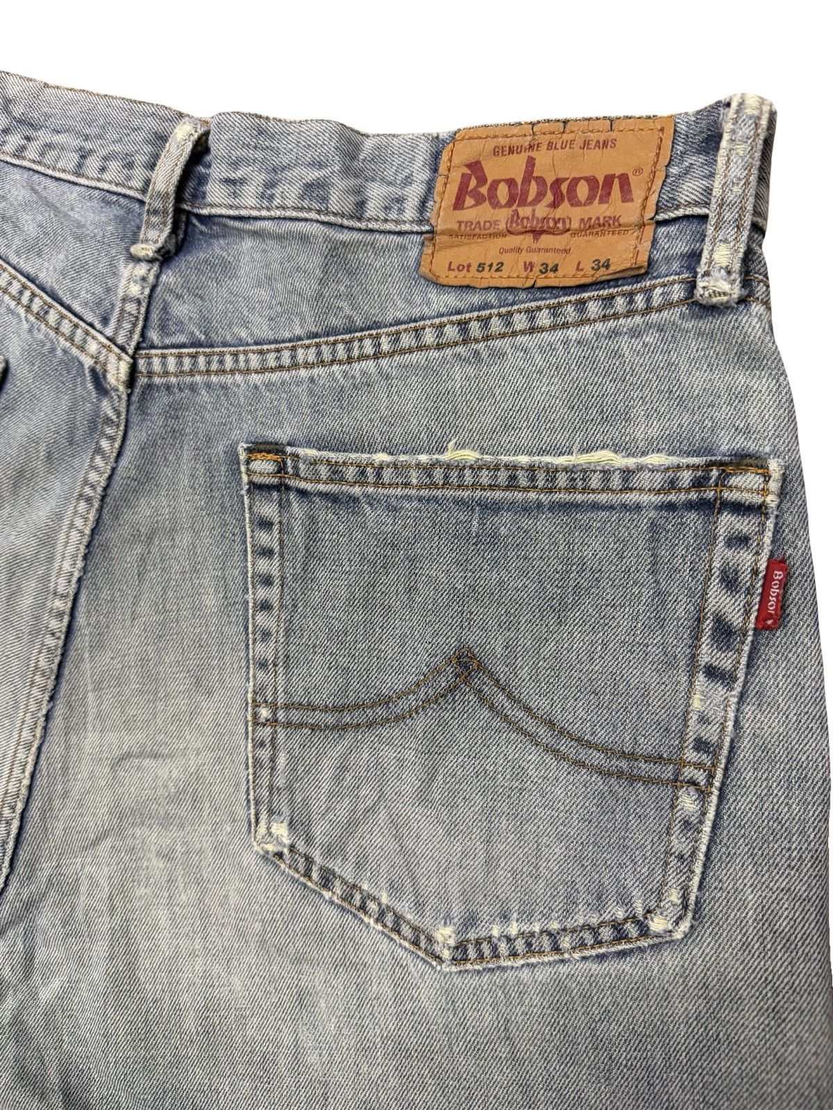Japanese Brand Vintage 90s Bobson Lot 512 Denim Jeans Made in Japan | W34 Size US 34 / EU 50 - 6 Thumbnail