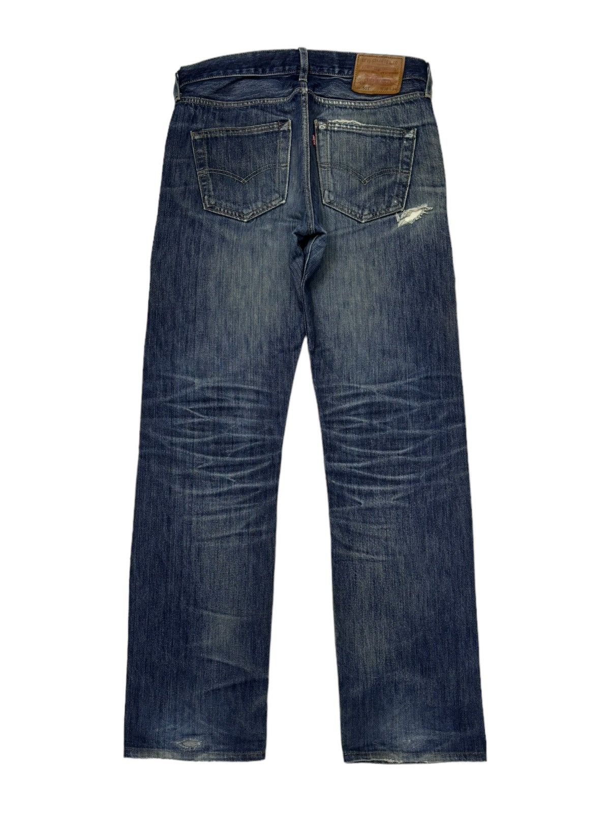 Levi's Vintage Clothing LEVIS 501 BIG E BLUE PREMIUM DISTRESSED DENIM JEANS Size US 31 - 2 Thumbnail