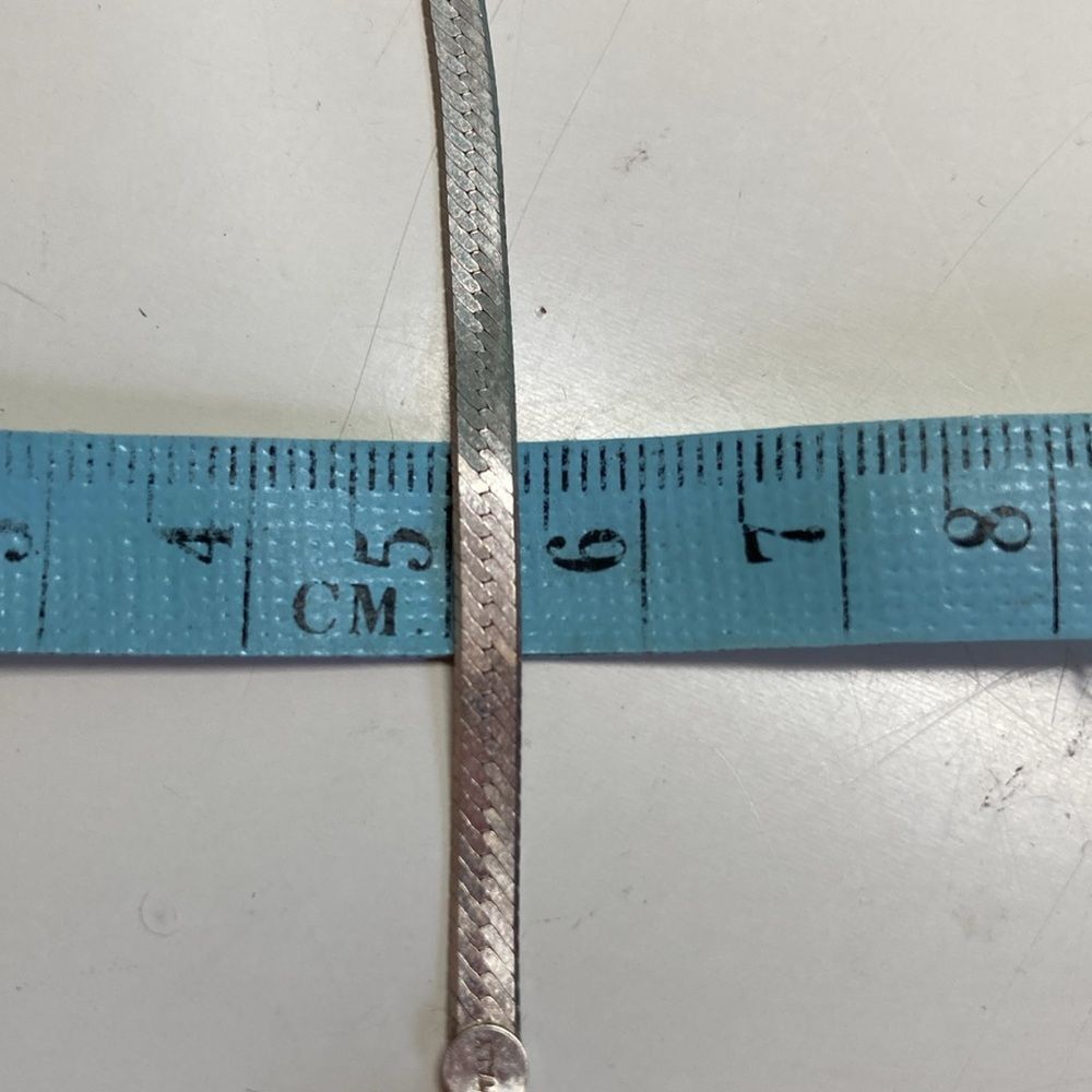 Vintage Milor Sterling Silver Herringbone Chain 20” 8 g About 3mm Wi Size ONE SIZE - 10 Thumbnail