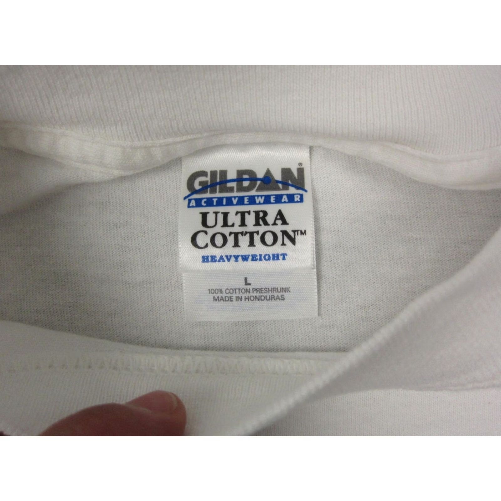 Gildan Vintage Gildan Shirt Mens Large White Books Reading Sioux City 2A 70s 80s 90s City Classic Mens T-Shirt Size US L / EU 52-54 / 3 - 4 Thumbnail