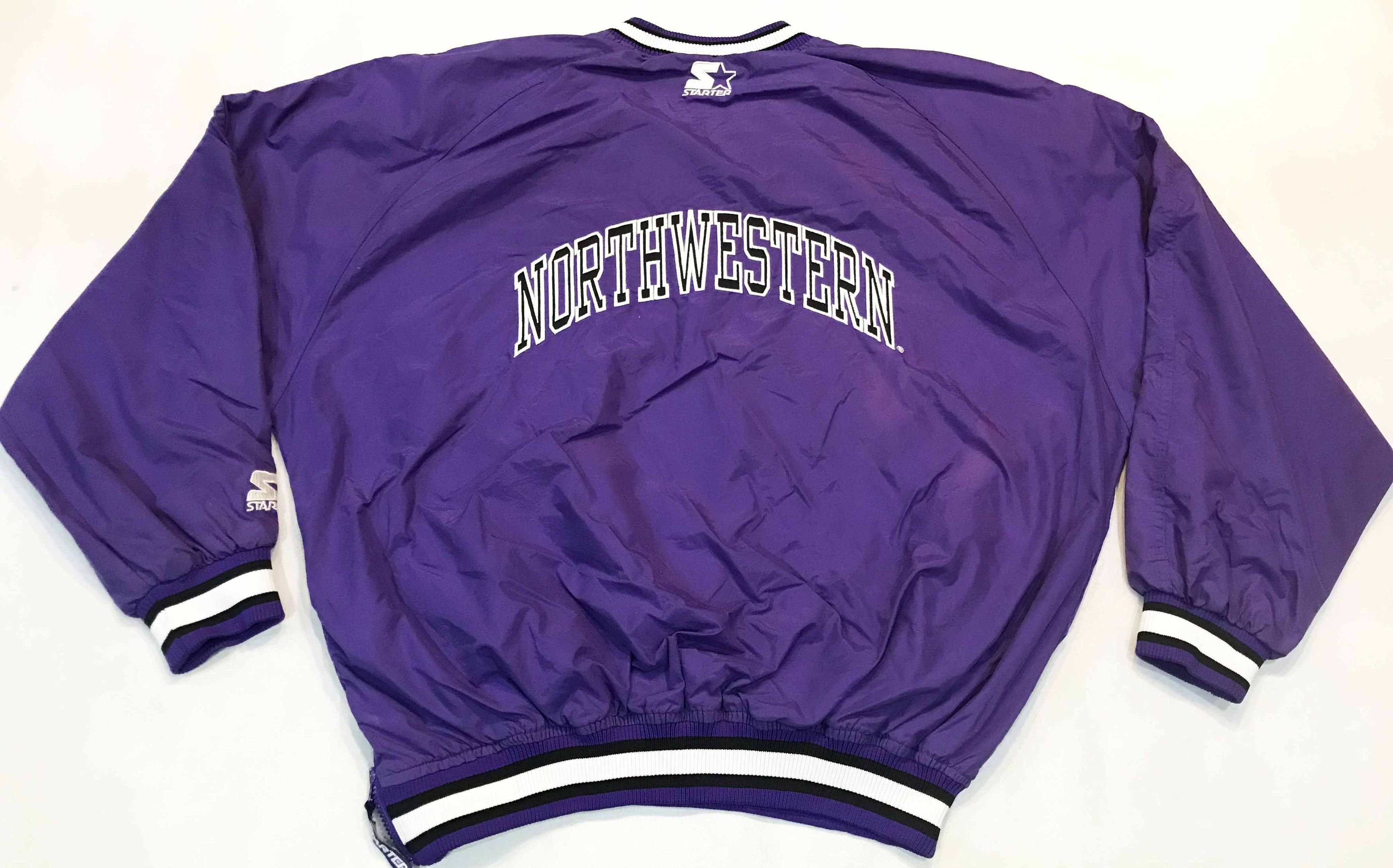 NCAA × Starter Vintage Starter NCAA Northwestern Wildcats Pullover Jacket Size US XL / EU 56 / 4 - 4 Thumbnail