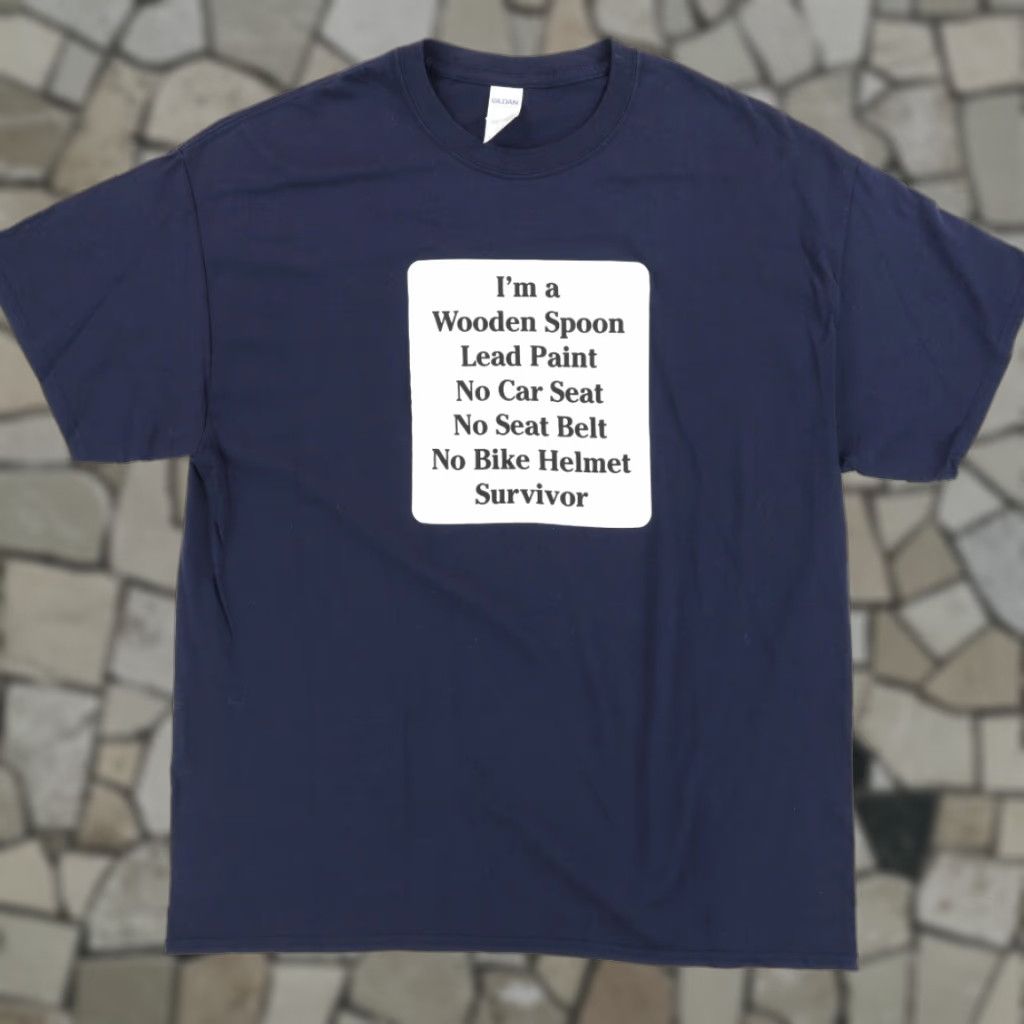 Gildan Gildan T-Shirt Navy Blue Mens XL I'm a Redneck Survivor Novelty Solid Shirt Size US XL / EU 56 / 4 - 1 Thumbnail
