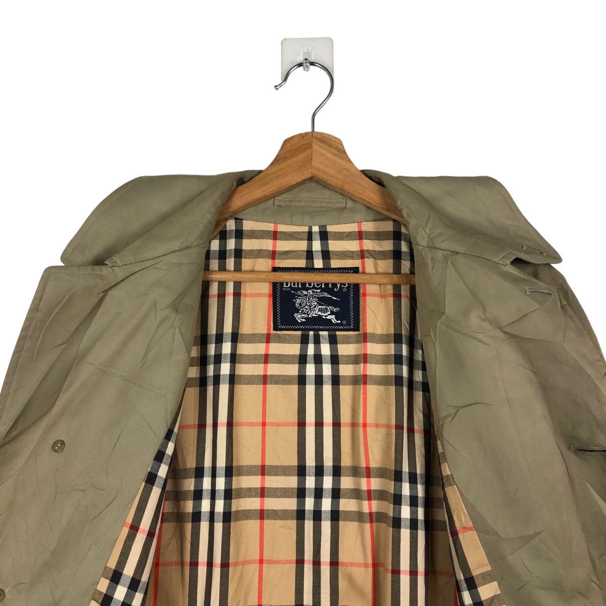 Burberry 🔥90’s VINTAGE TRENCH COAT BURBERRY NOVA CHECK LINING Size US M / EU 48-50 / 2 - 10 Thumbnail