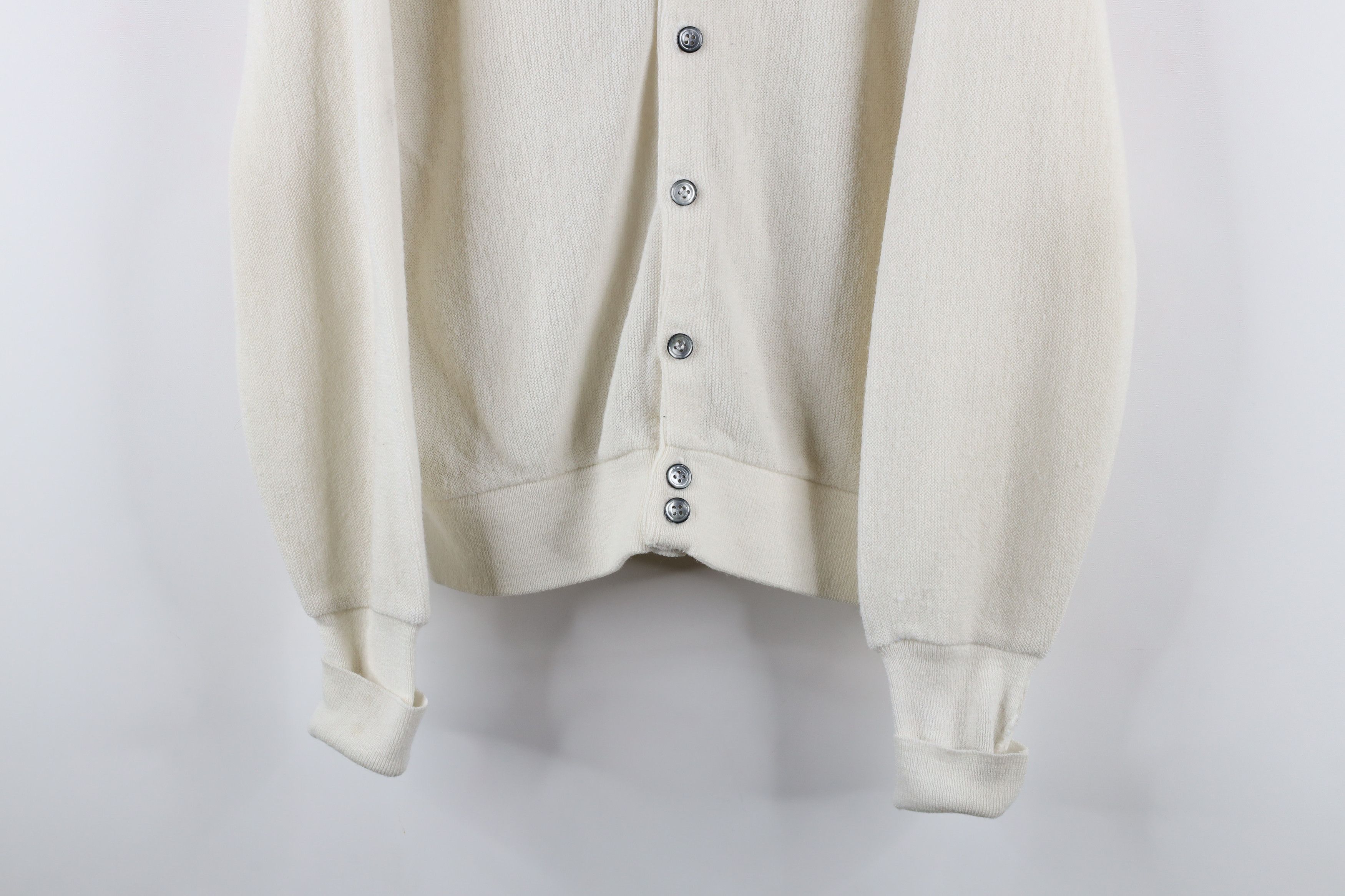 Lacoste × Vintage Vintage 80s Izod Lacoste Knit Cardigan Sweater White USA Size US M / EU 48-50 / 2 - 3 Thumbnail