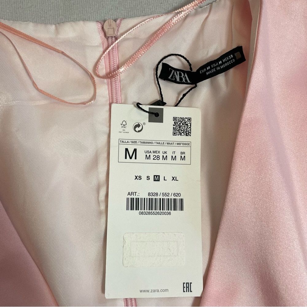 Zara NWT New Zara Pink Satin V-Neck Sleeveless Mini Dress Size M Size M / US 6-8 / IT 42-44 - 6 Thumbnail