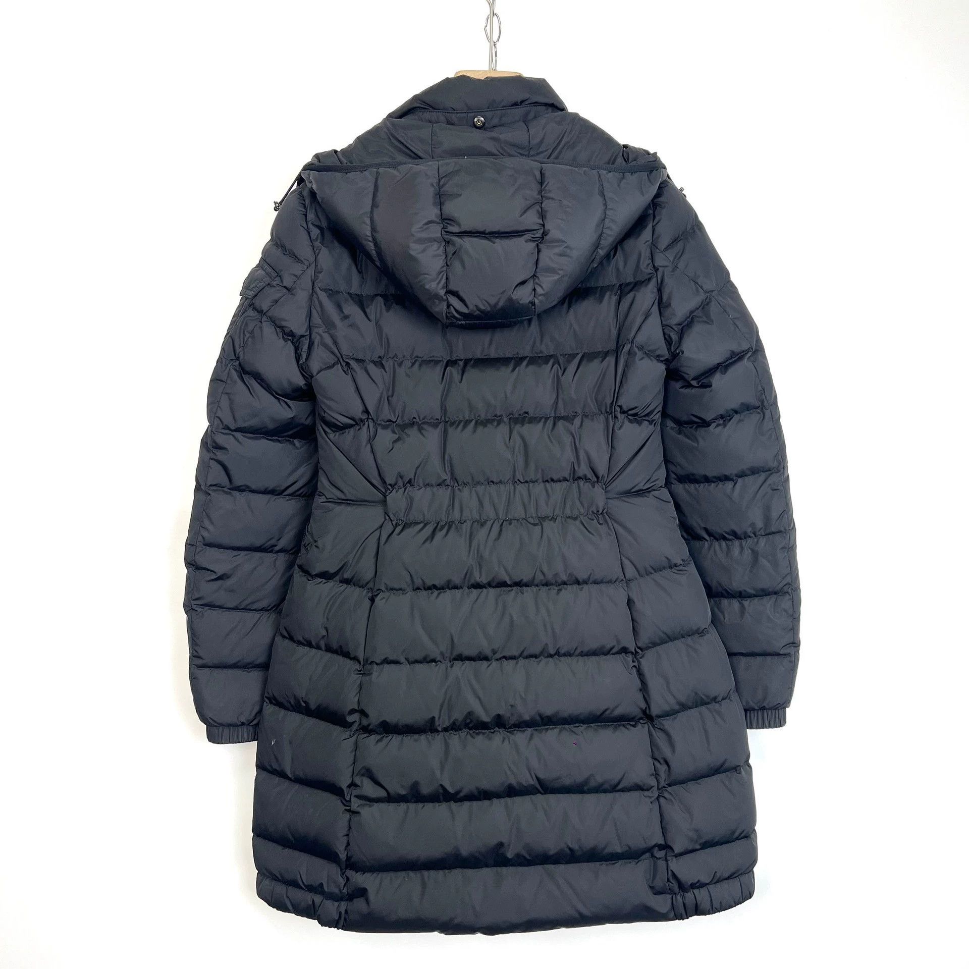 Moncler Moncler Black Sleeve Pocket Zippered Hooded Long Down Jacket Size US S / EU 44-46 / 1 - 2 Thumbnail