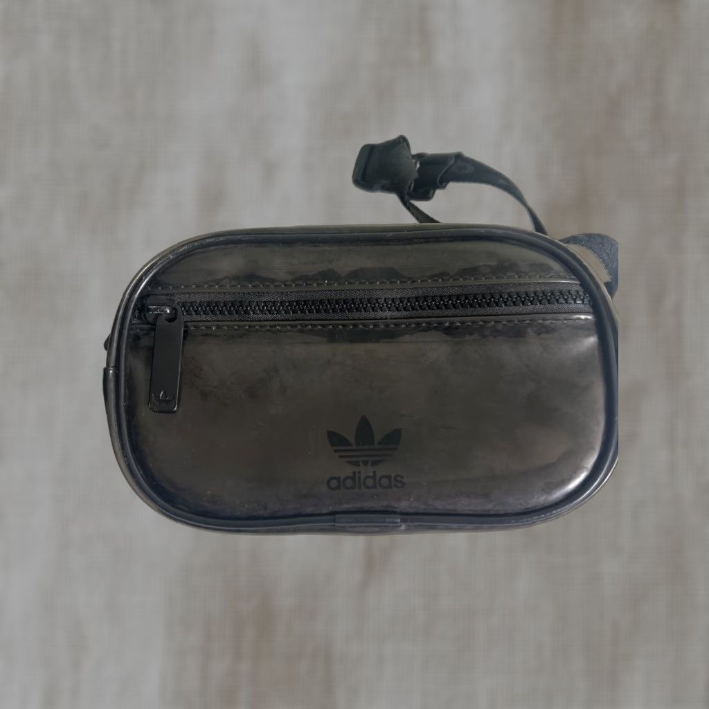 Adidas adidas Originals Trefoil Dark Clear Tinted Waist Pack Belt Bag Small Men Gray 8x5x2 Size ONE SIZE - 1 Thumbnail