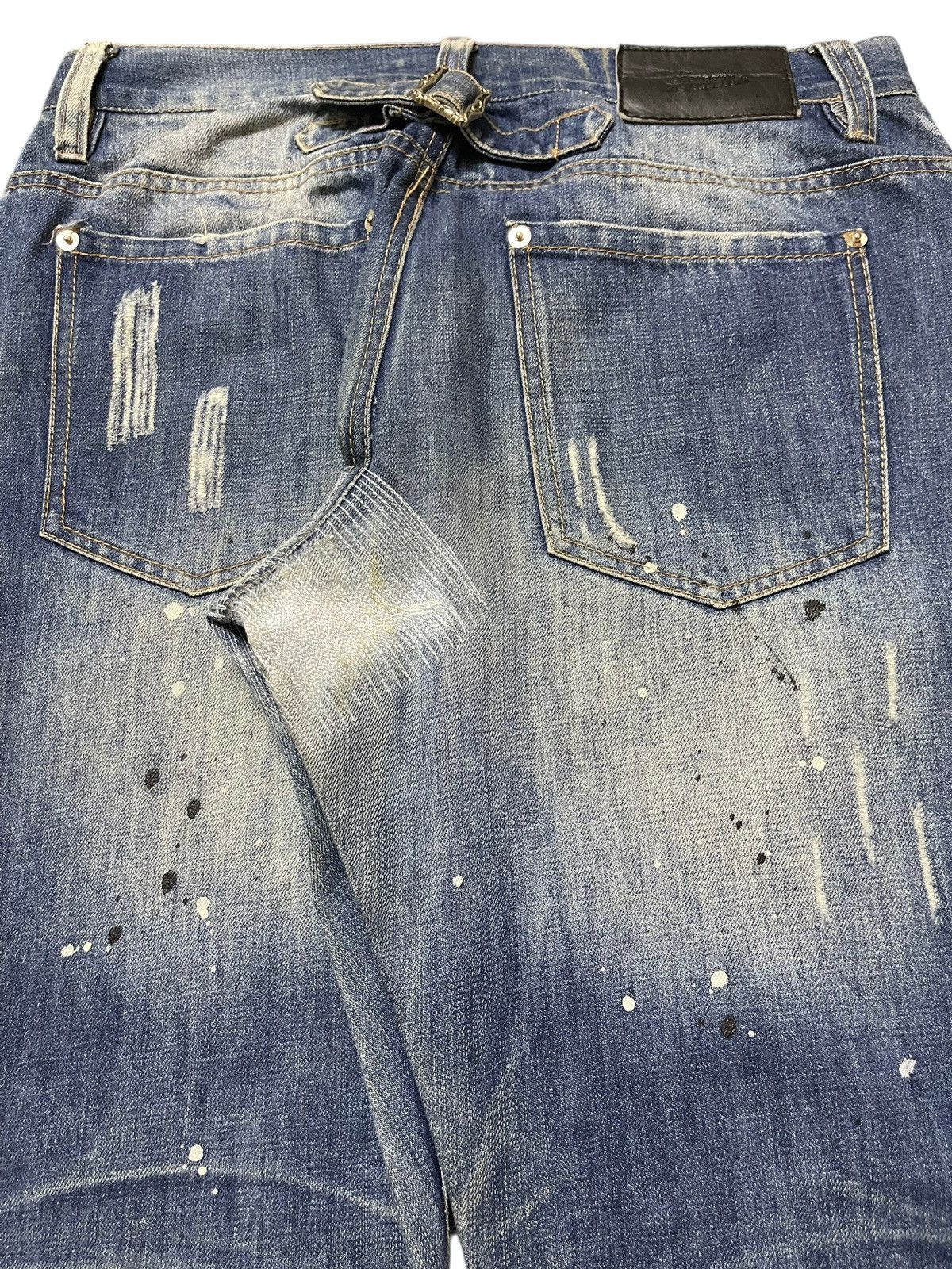 14th Addiction Vintage Japanese Brand Patches Distress Paint Splatter Jeans Size US 31 - 6 Thumbnail