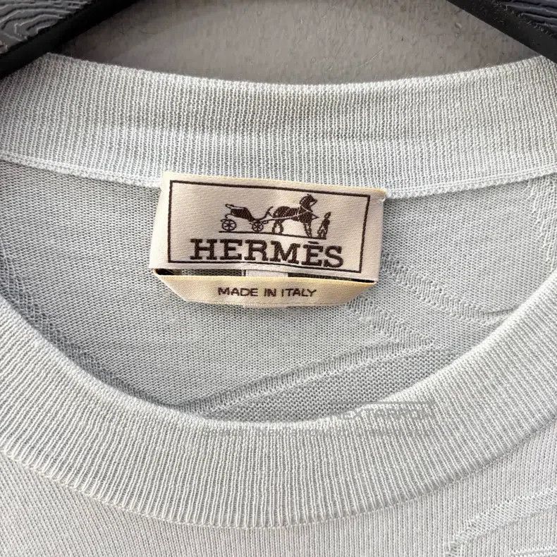 Hermes Hermes Men's Long Sleeve Round Neck Knit Sweater, Gray Size US XL / EU 56 / 4 - 4 Thumbnail