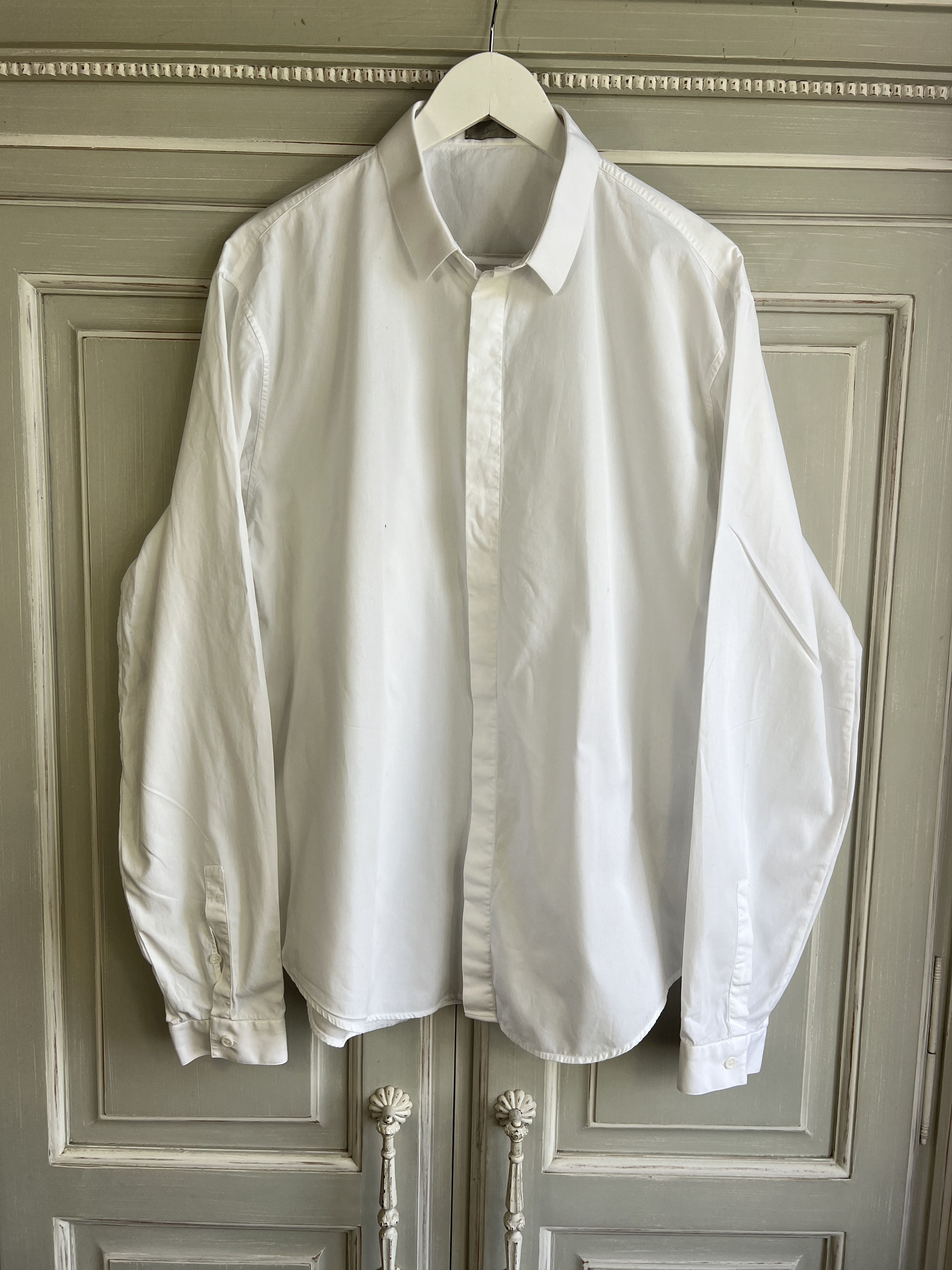 Dior × Hedi Slimane DIOR SHIRT WHITE Size US S / EU 44-46 / 1 - 1 Thumbnail