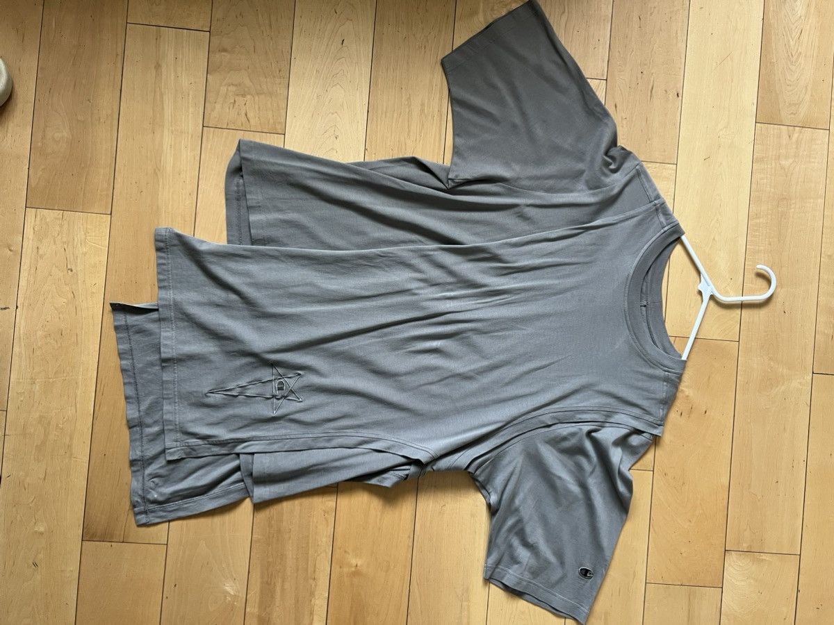 Rick Owens Rick Owens Grey Champion Edition Toga T-Shirt Size US L / EU 52-54 / 3 - 2 Thumbnail