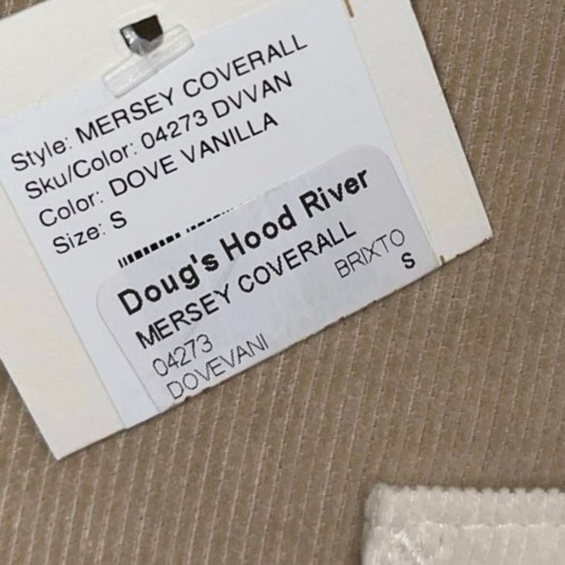 Brixton Doug's Hood River Mersey Coverall Dove Vanilla Jumpsuit NWT Size 26" / US 2 / IT 38 - 4 Thumbnail