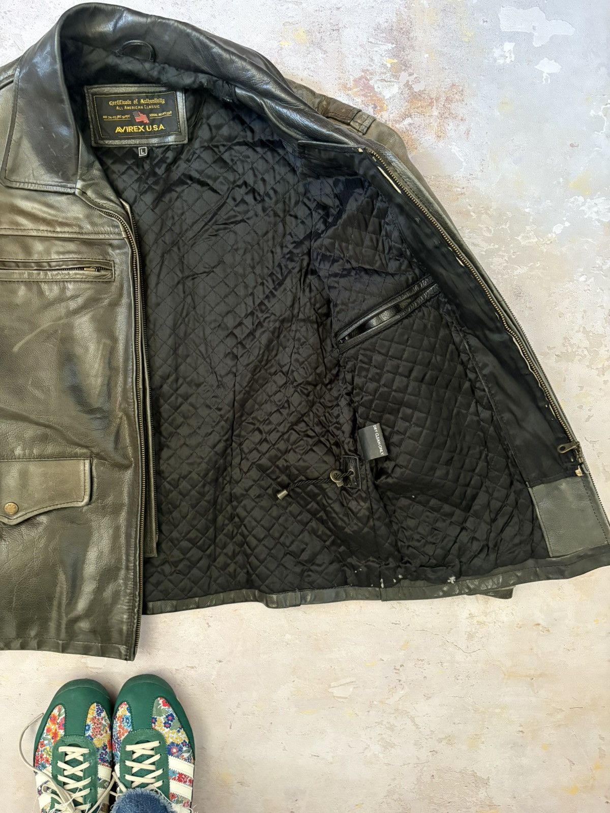 Avirex Vintage 90s Avirex Leather jacket Size US L / EU 52-54 / 3 - 13 Thumbnail
