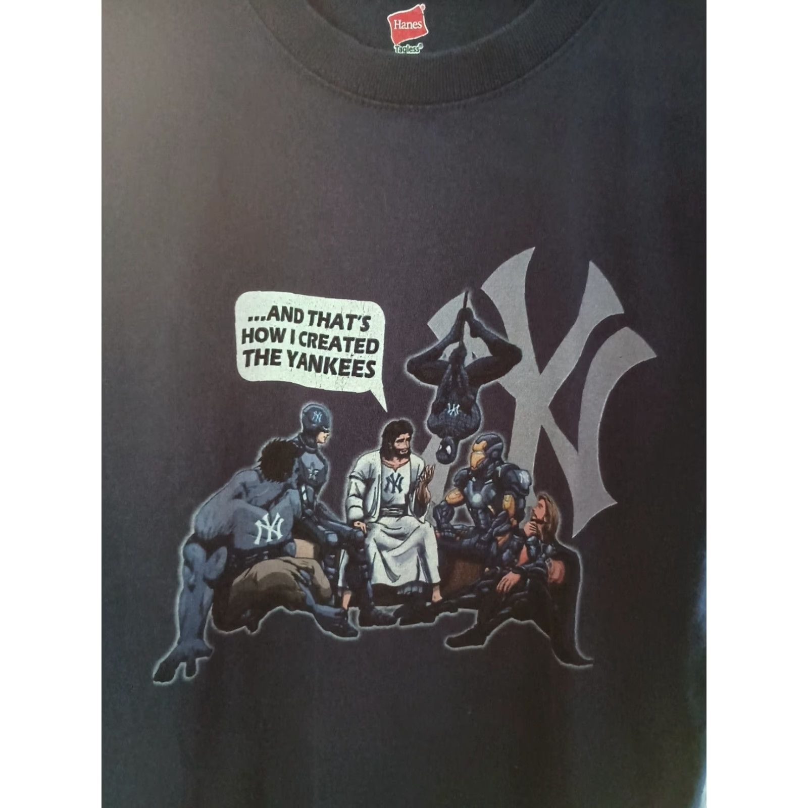 Vintage VINTAGE Marvel New York Yankees T-shirt Mens Print God Superheroes Size S Size US S / EU 44-46 / 1 - 2 Thumbnail