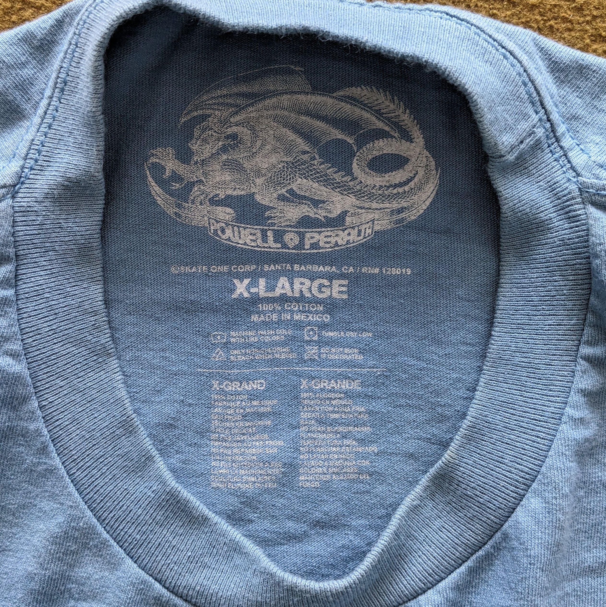 Vintage Vintage POWELL PERALTA Skulls Design T-shirt Size US XL / EU 56 / 4 - 5 Thumbnail