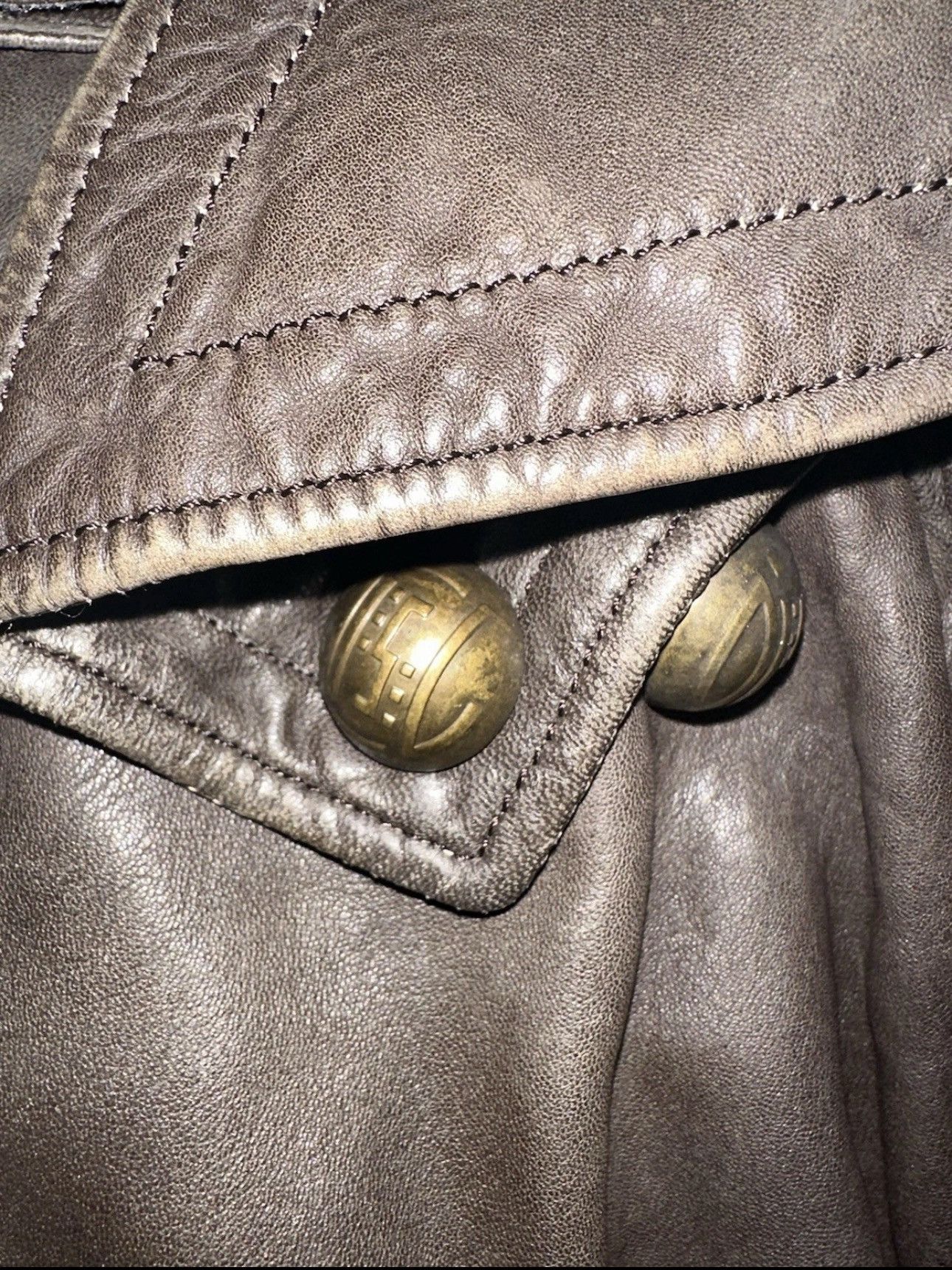 Diesel Diesel Y2K Brown Leather Motorcycle Jacket Belted Size L Size L / US 10 / IT 46 - 3 Thumbnail