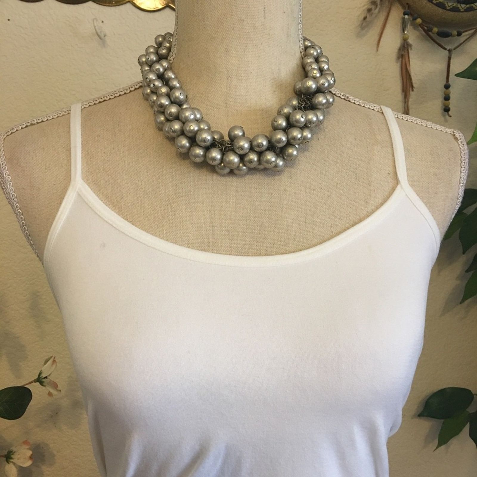 Jewelry Premier Design matte silver pearl cluster necklace Size ONE SIZE - 3 Thumbnail