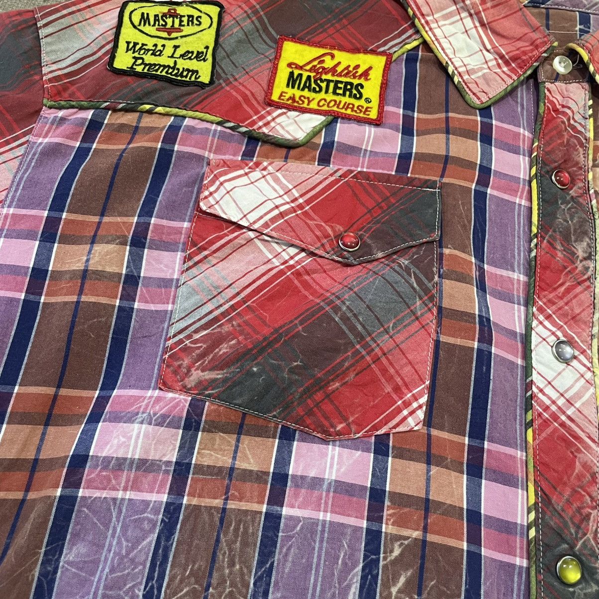 Japanese Brand Multicolor Patchwork Flannel Snap American Gambler Masters Size US XXL / EU 58 / 5 - 6 Thumbnail