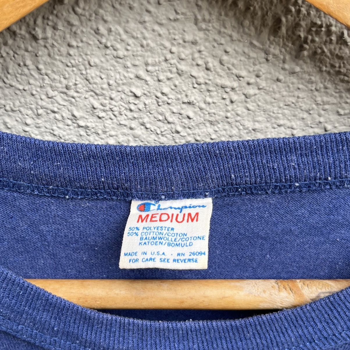 Champion Vintage 80s UNIVERSITY BUFFALO champion usa blue bar tee Size US M / EU 48-50 / 2 - 3 Thumbnail