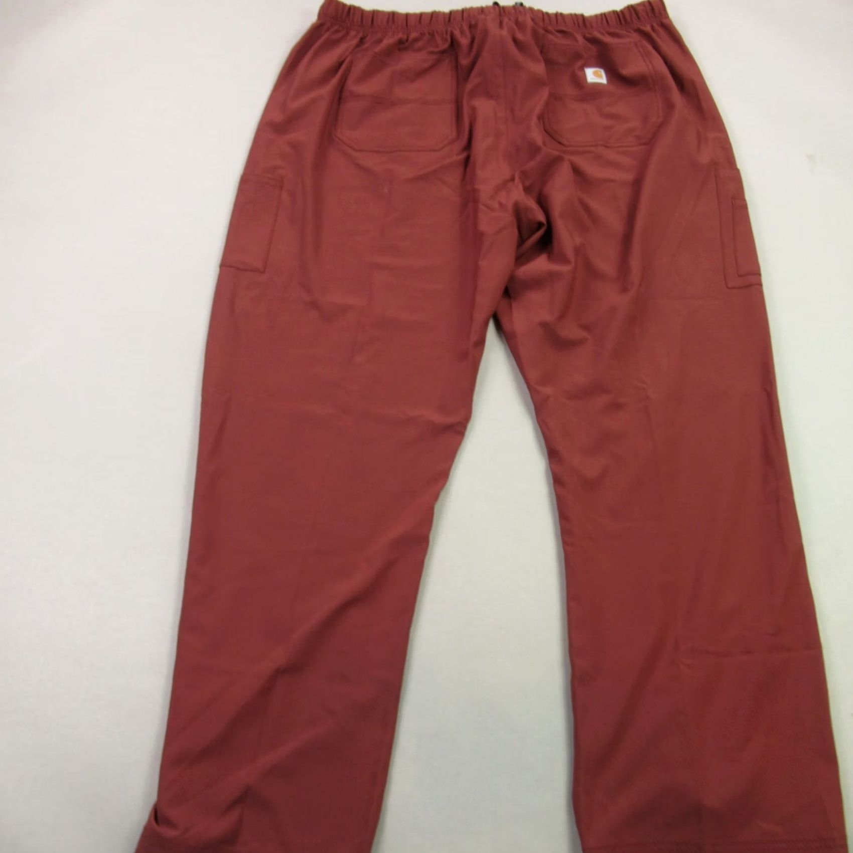 Carhartt Carhartt Pants Women 3XL Lightweight Straight Leg Burgundy Drawstring Flex Force Size 40" / US 18 - 4 Thumbnail
