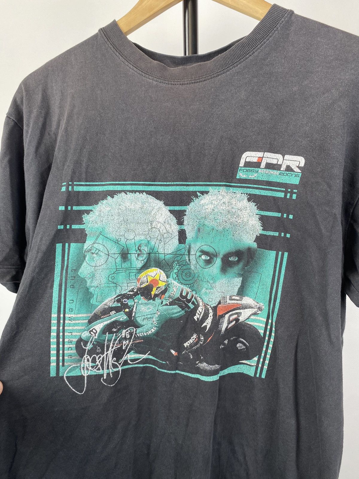 Vintage 🔥Vntg Petronas Foggy Racing Bike Logo Washed Faded Tee rare Size US M / EU 48-50 / 2 - 3 Thumbnail