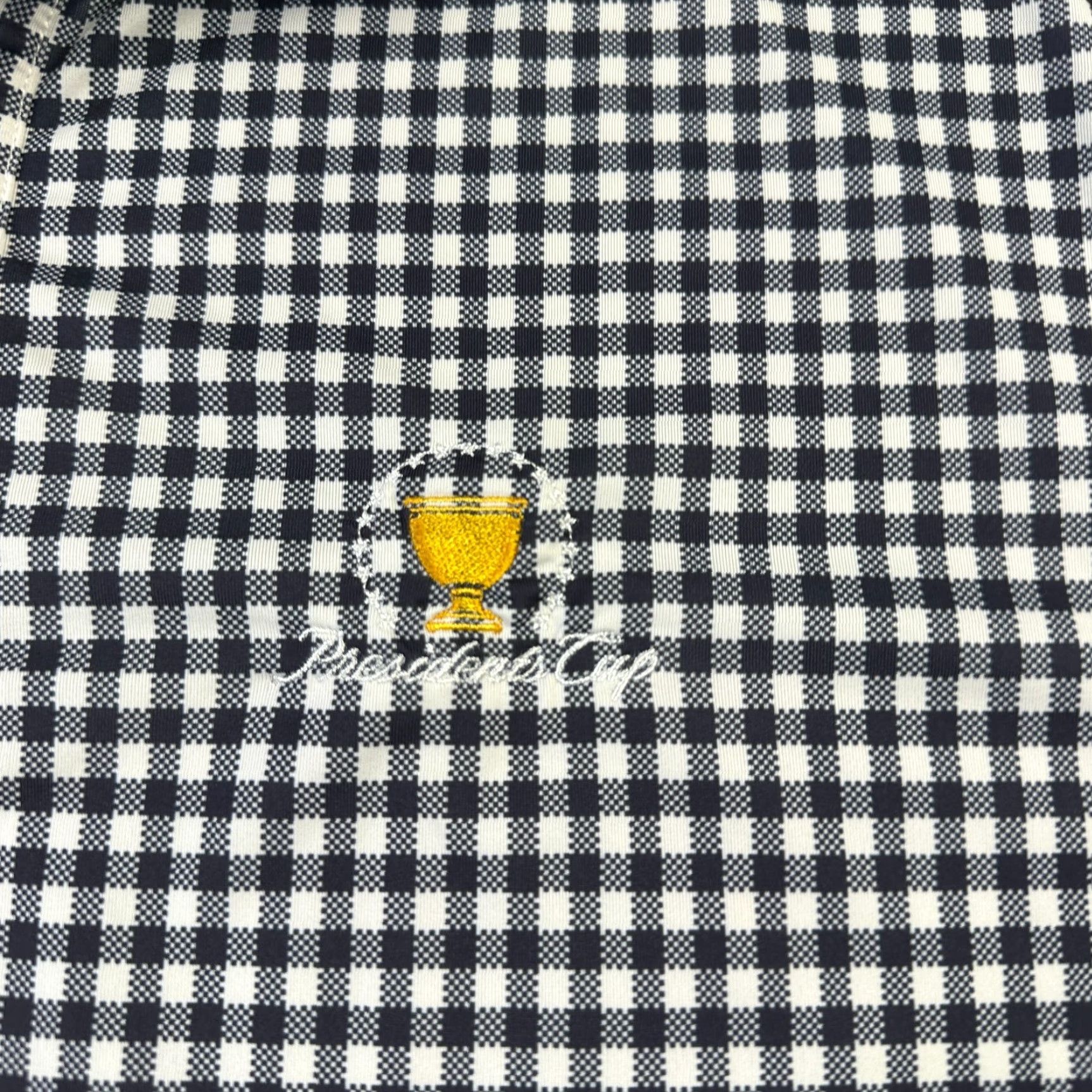 Footjoy Footjoy Polo Shirt Mens Large Gray Gingham Plaid Presidents Cup Liberty National Size US L / EU 52-54 / 3 - 4 Thumbnail