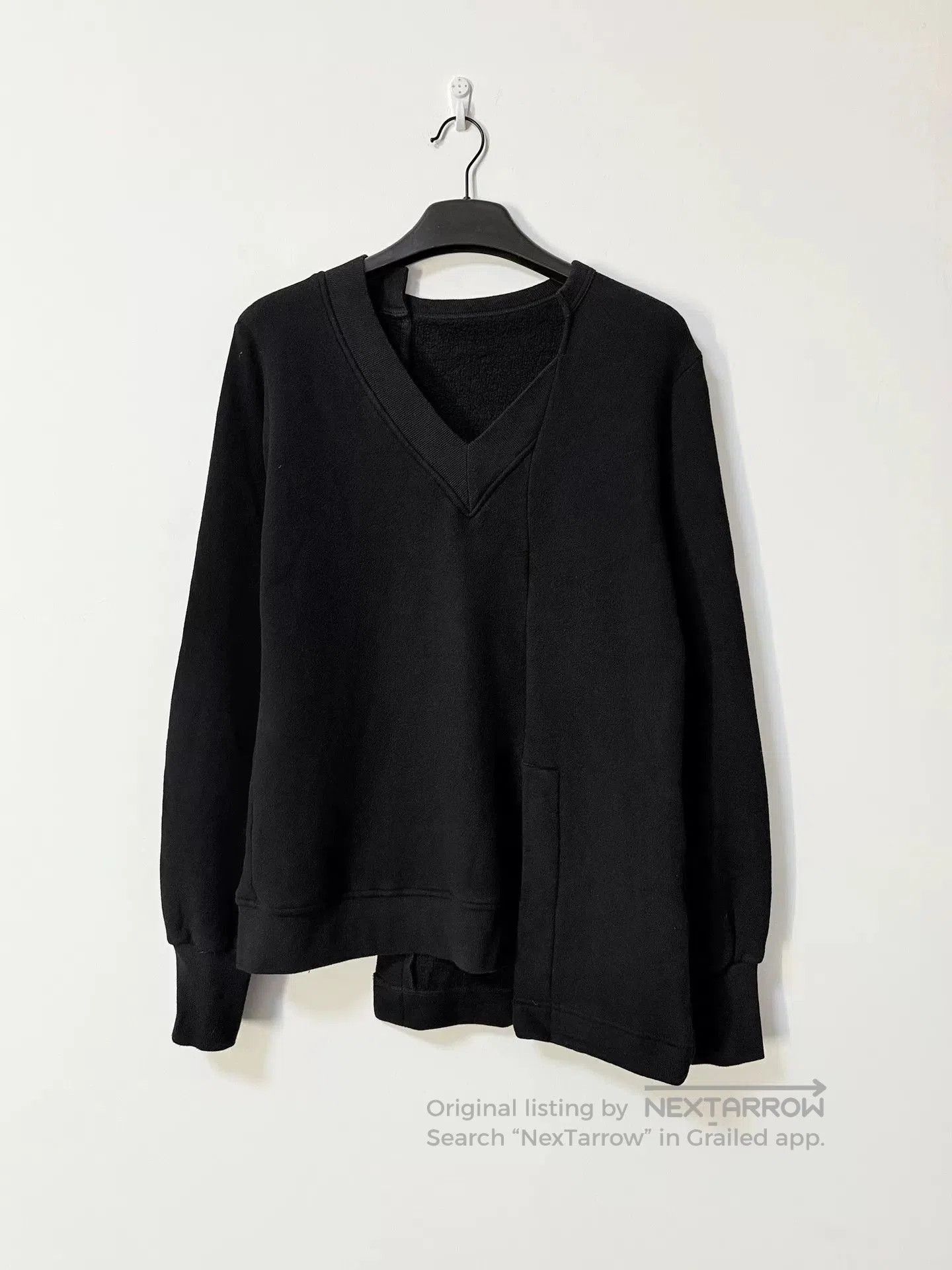 Yohji Yamamoto Asymmetrical Pullover Hoodie.