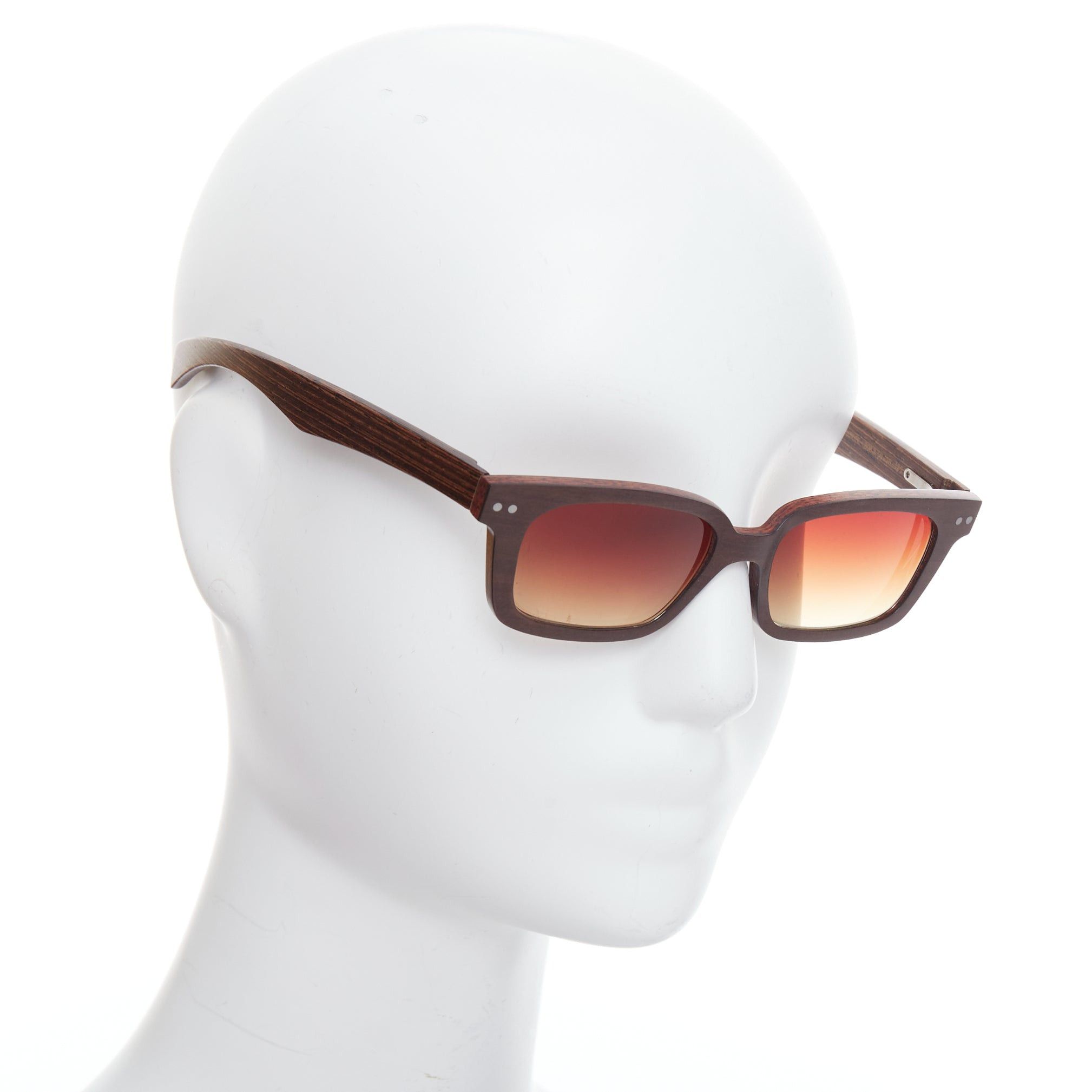 Other GOLD & WOOD B08.2 brown wood ombre lens spring sunglasses Size ONE SIZE - 1 Thumbnail