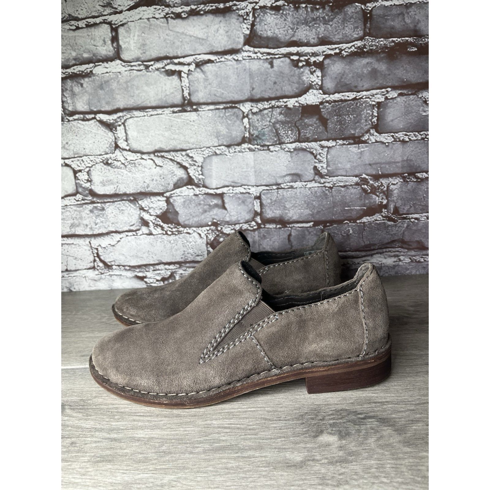 Clarks Clarks Somerset Gray Suede Leather Loafers Ankle Booties Wom Size US 9 / IT 39 - 19 Thumbnail