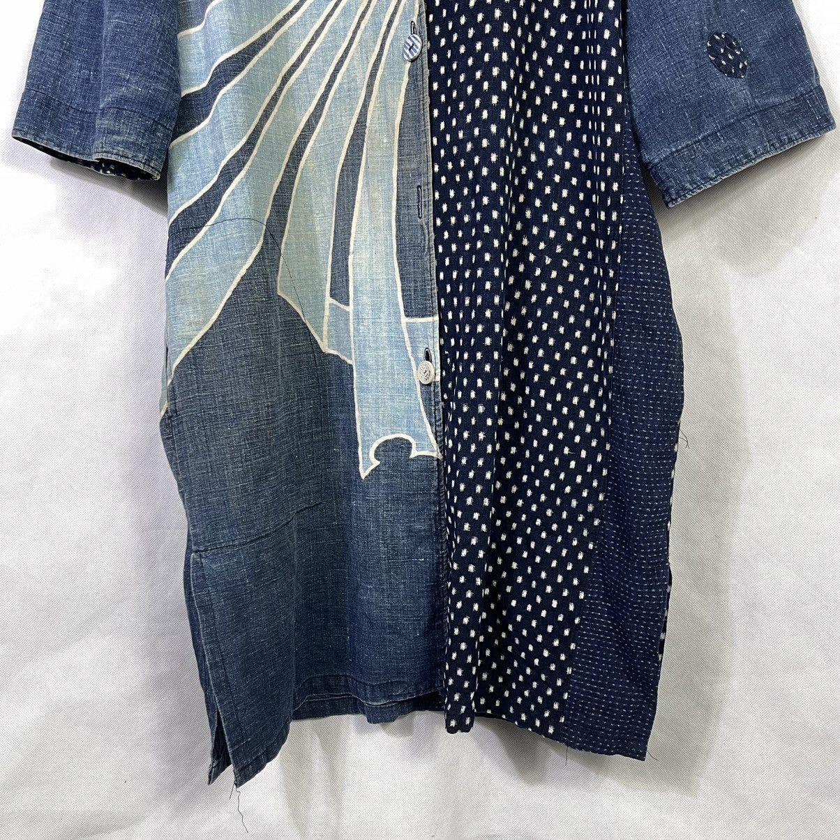Japanese Brand Vintage Japanese Motif Indigo Boro Long Noragi Jacket Size US L / EU 52-54 / 3 - 5 Thumbnail