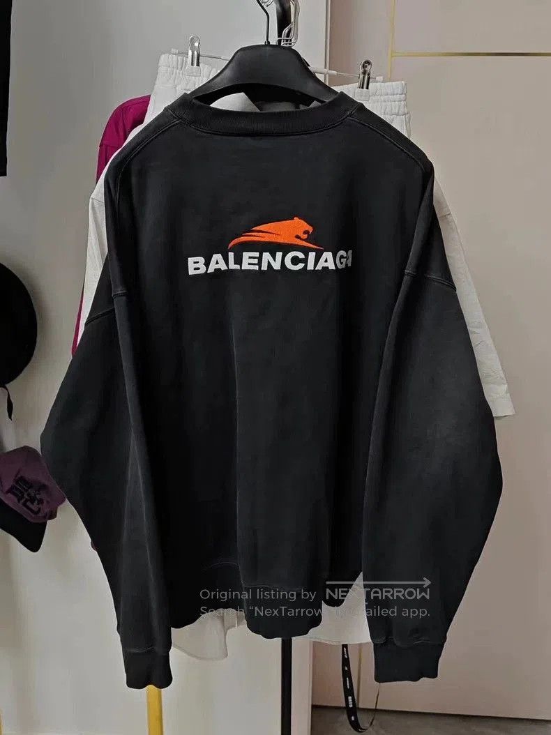 Balenciaga Balenciaga Black Embroidered Logo Sweatshirt. Size US M / EU 48-50 / 2 - 2 Thumbnail