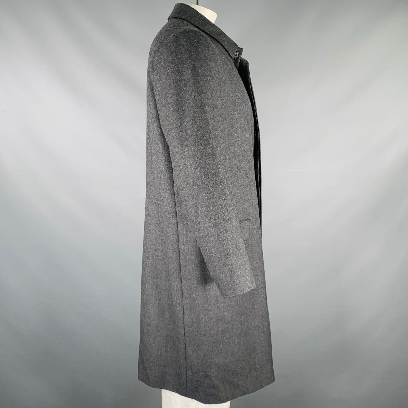 Prada PRADA Size 46 Grey Wool Hidden Buttons Coat Size US XL / EU 56 / 4 - 2 Thumbnail