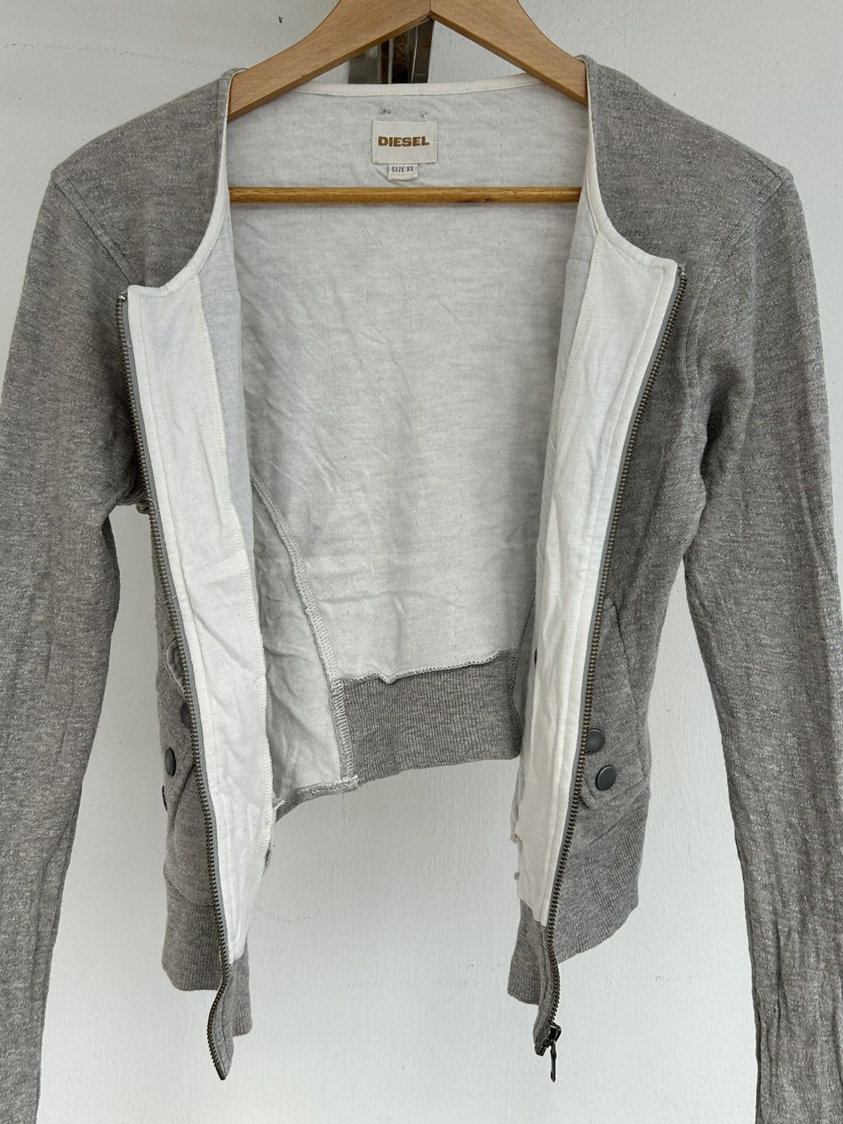 Diesel Diesel Avant Garde Gray Vintage Zip Up Jacket Size XS / US 0-2 / IT 36-38 - 8 Thumbnail