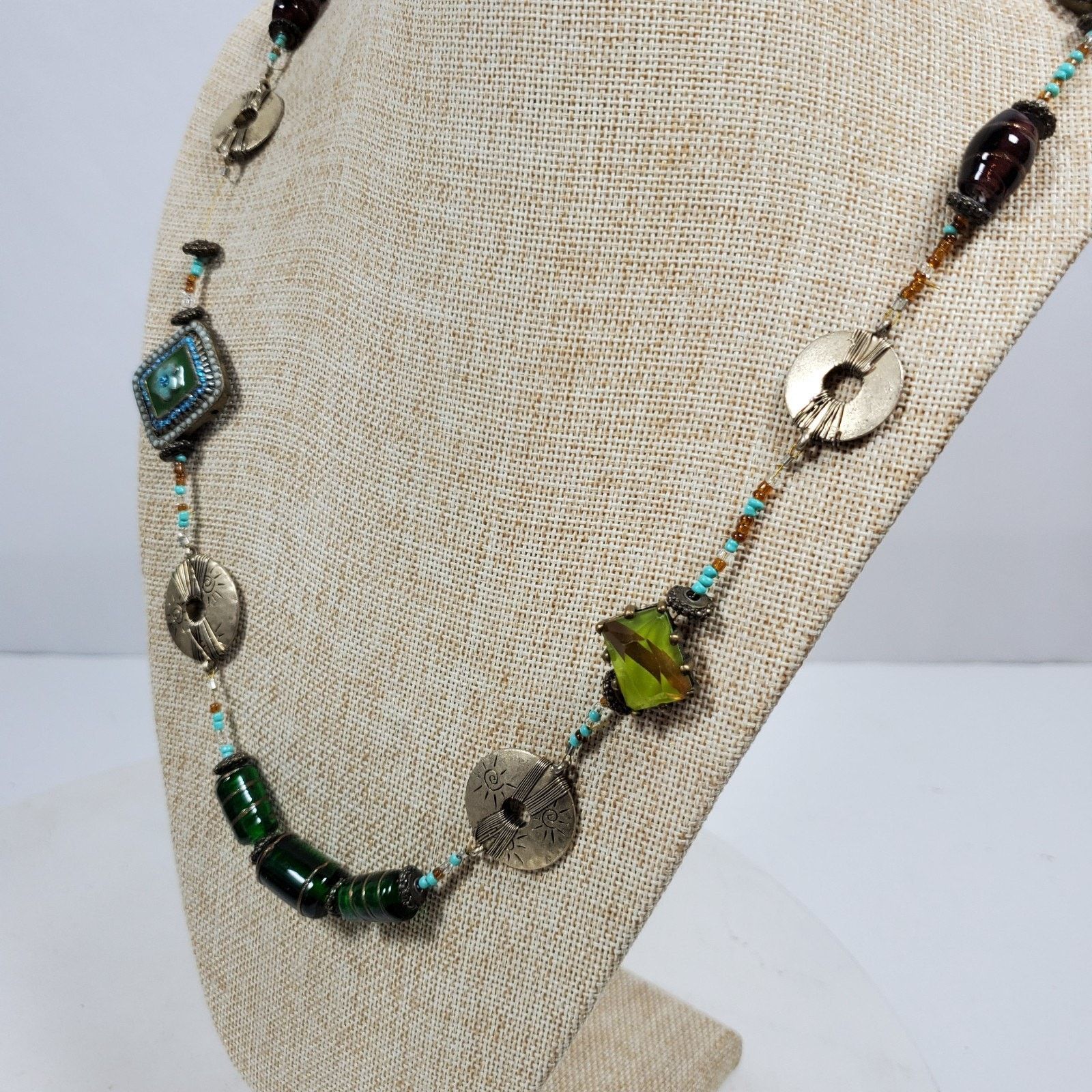 The Unbranded Brand Murano Glass Cloisonne Beaded Necklace Pullover 28 Inch Size ONE SIZE - 3 Thumbnail