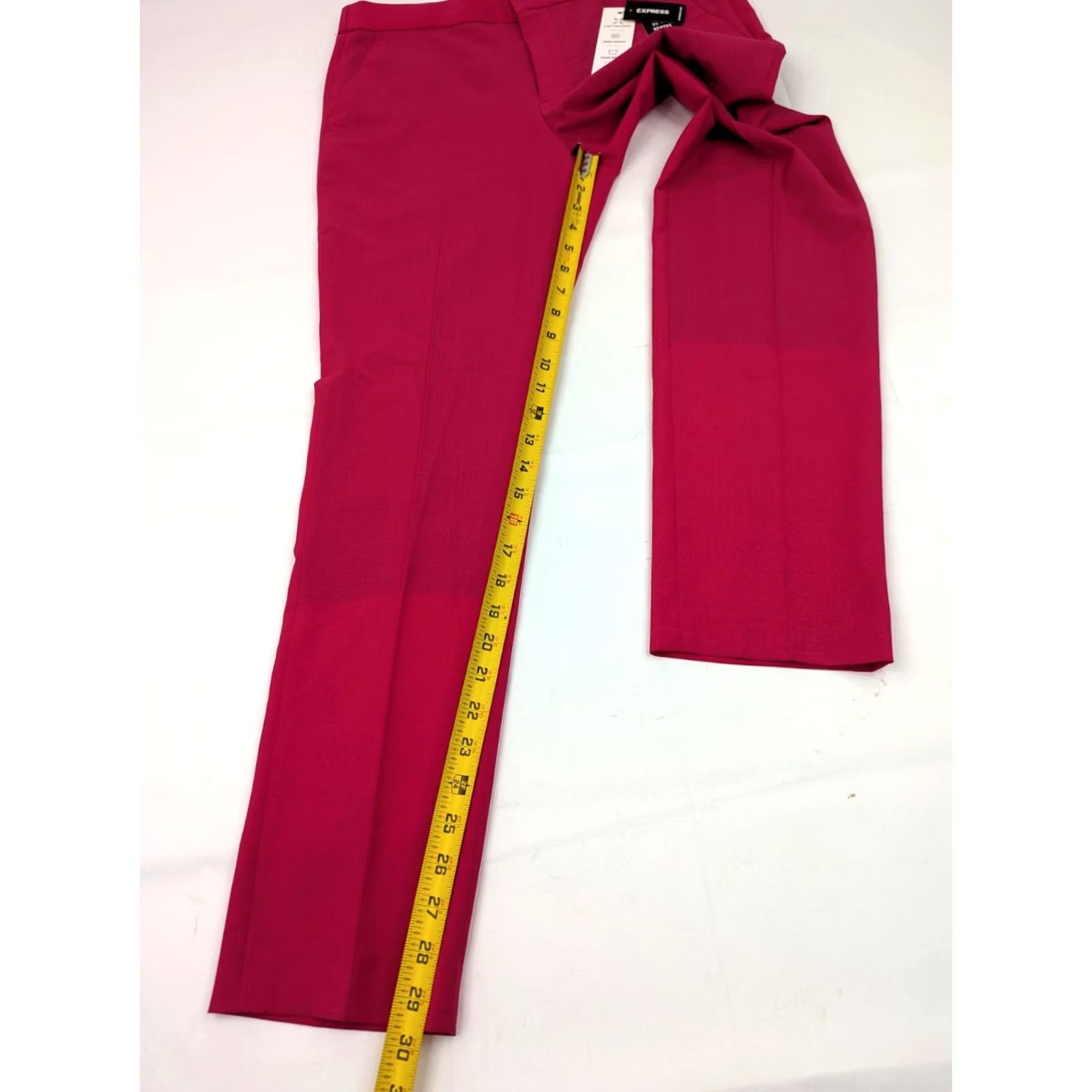 Express Express Wool Blend Stretch Twill Hi Rise Pants Women 34 Pink Size 24" / US 00 / IT 34 - 4 Thumbnail