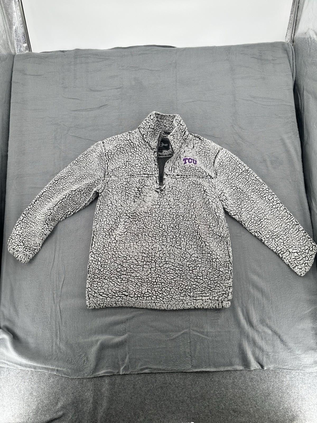 Other Boxercraft Women 1/4 Zip TCU Logo Sherpa Pullover Size L / US 10 / IT 46 - 1 Thumbnail