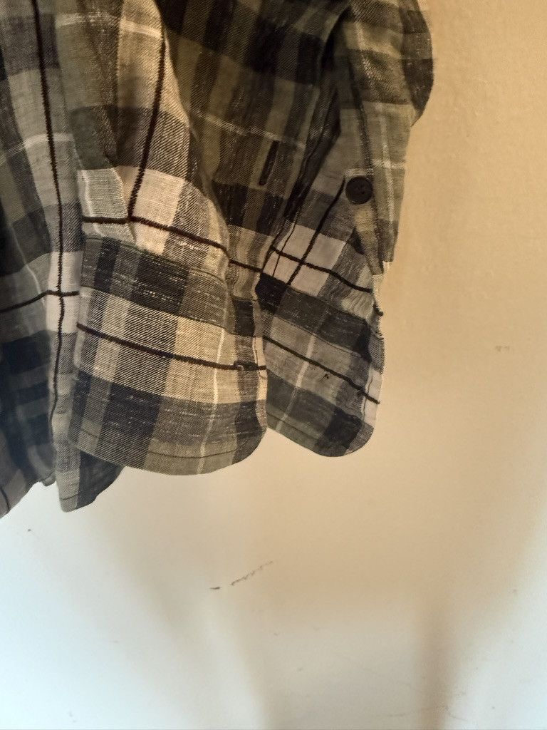 Brioni Brioni Green Plaid Linen Shirt Size US XL / EU 56 / 4 - 5 Thumbnail
