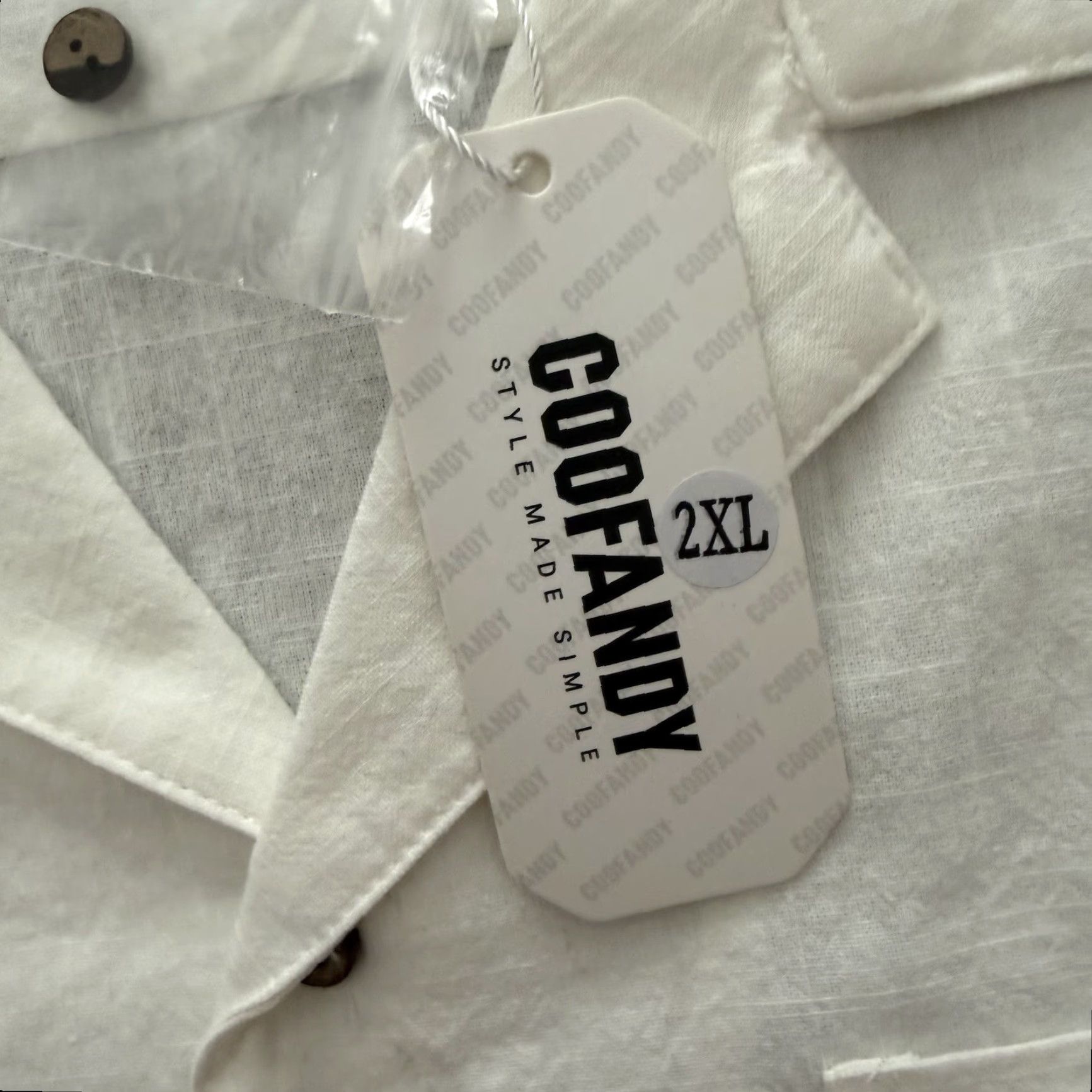 Vintage Coofandy Shirt Mens XXL Beige Short Sleeve Hawaiian Club Button-Up NEW Size US XXL / EU 58 / 5 - 2 Thumbnail