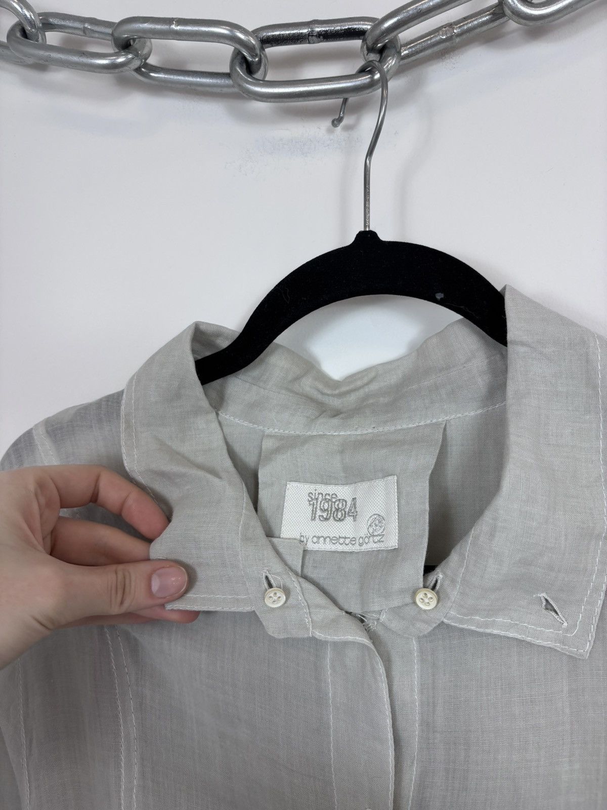 Annette Gortz Annette Gortz Women’s Ramie Grey Belted Shirt Dress Size S / US 4 / IT 40 - 7 Thumbnail