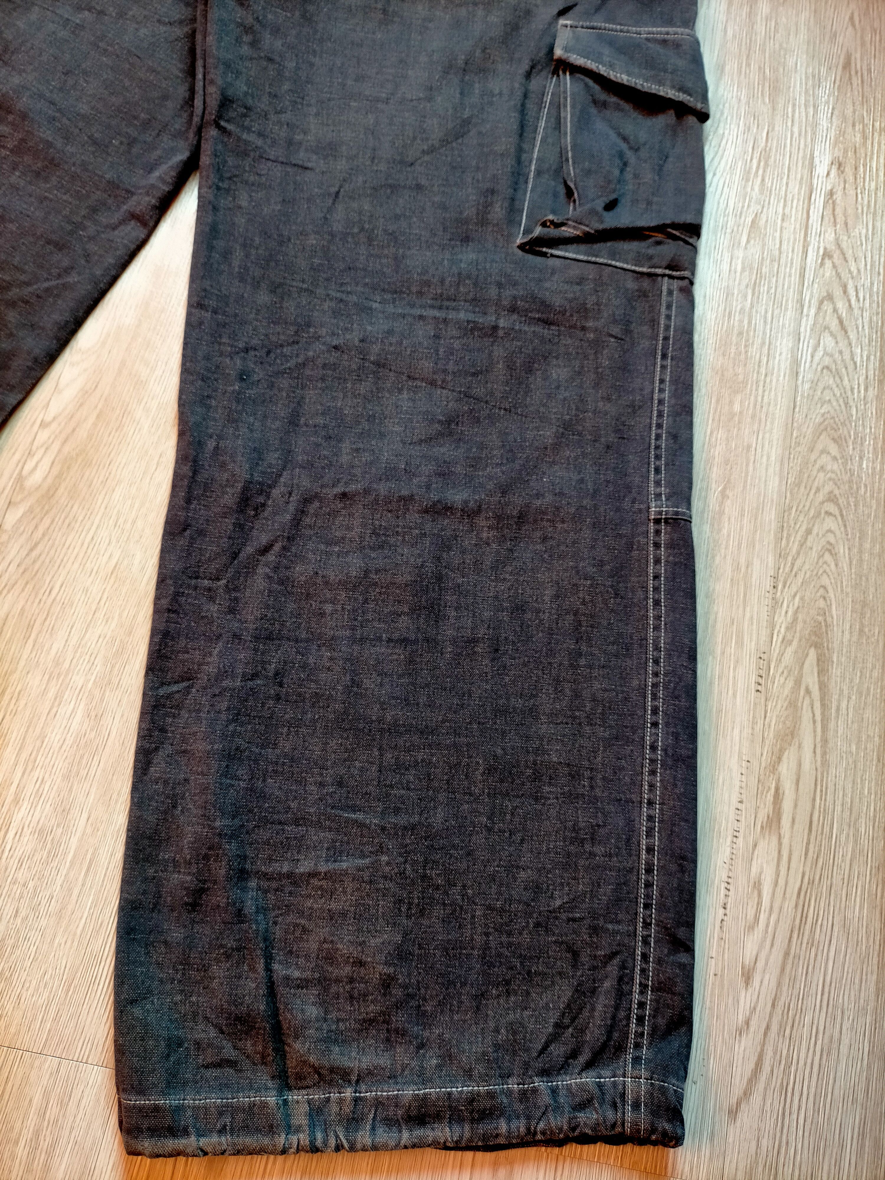 JNCO × Japanese Brand Raton Laveur Wide Leg Baggy Cargo Embroidered Black Jeans Size US 32 / EU 48 - 13 Thumbnail