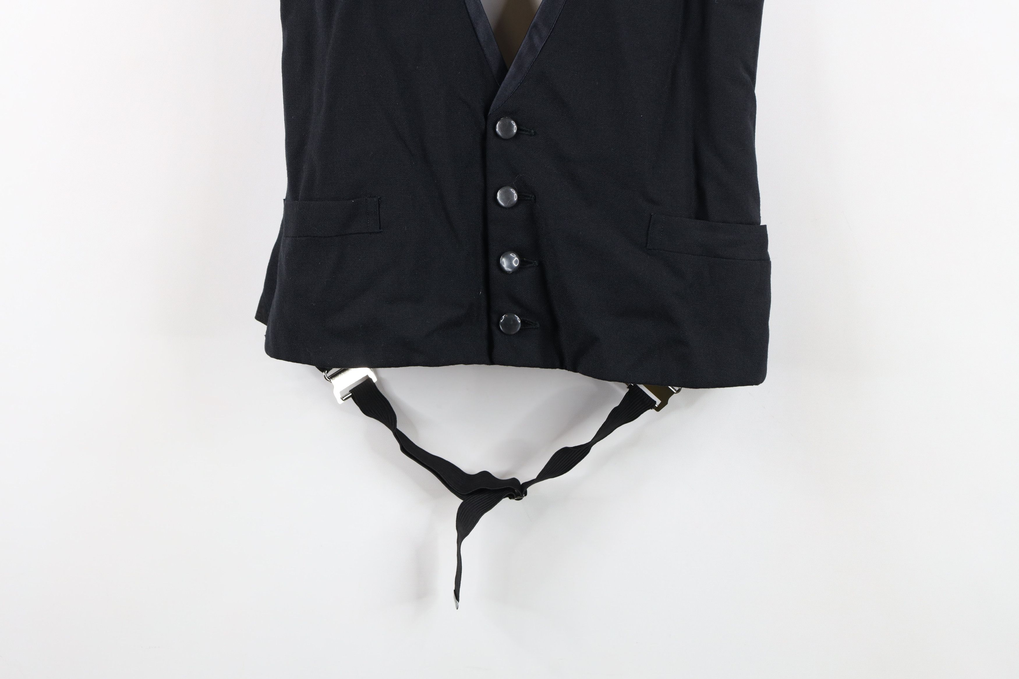 Vintage Vintage 30s 40s Rockabilly Gabardine Satin Trim Suit Vest Size US XL / EU 56 / 4 - 3 Thumbnail