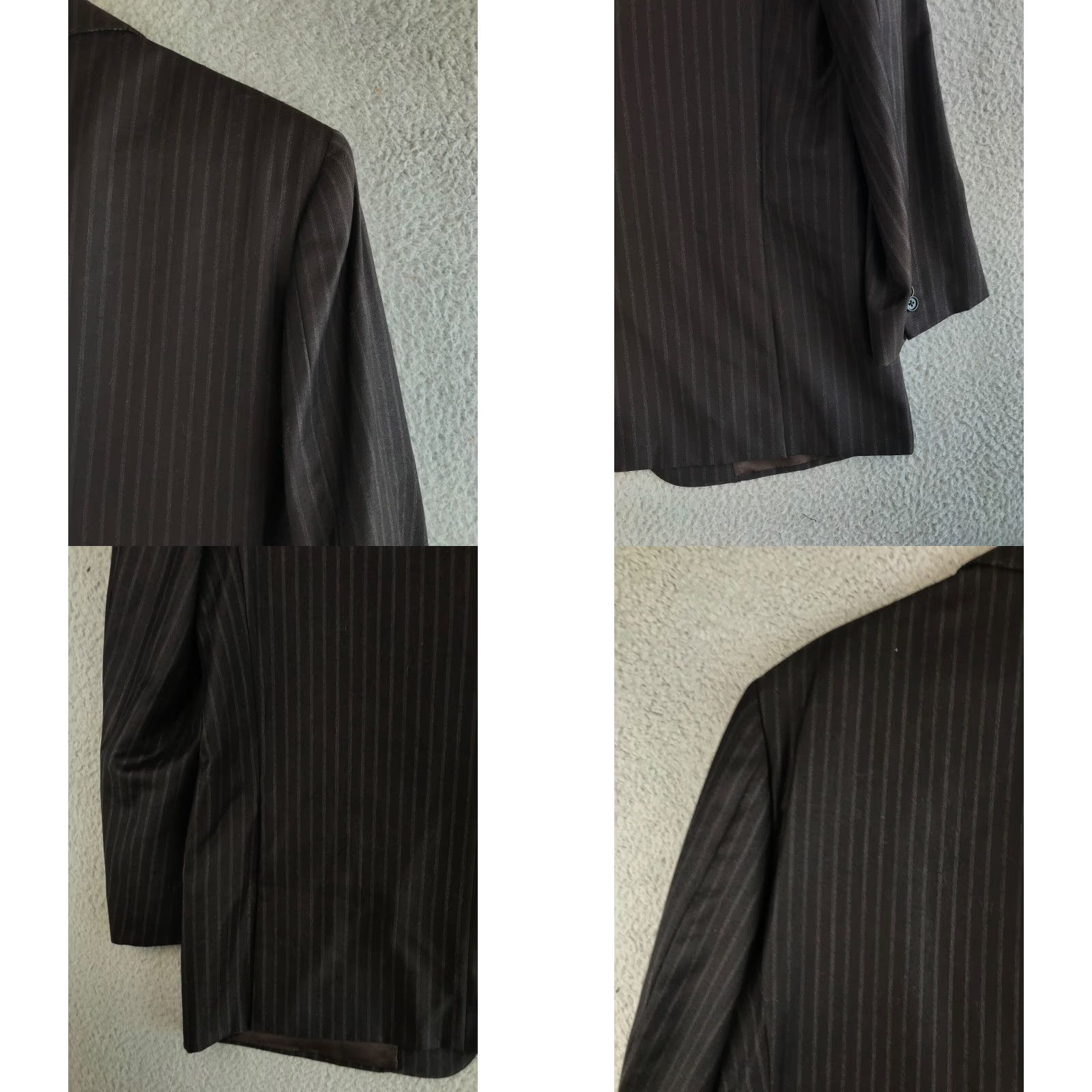 Ermenegildo Zegna VINTAGE? Ermenegildo Zegna Blazer 54R Brown Striped Single-Breasted Suit Jacket Mens Suit Jacket Clean Size 54R - 10 Thumbnail
