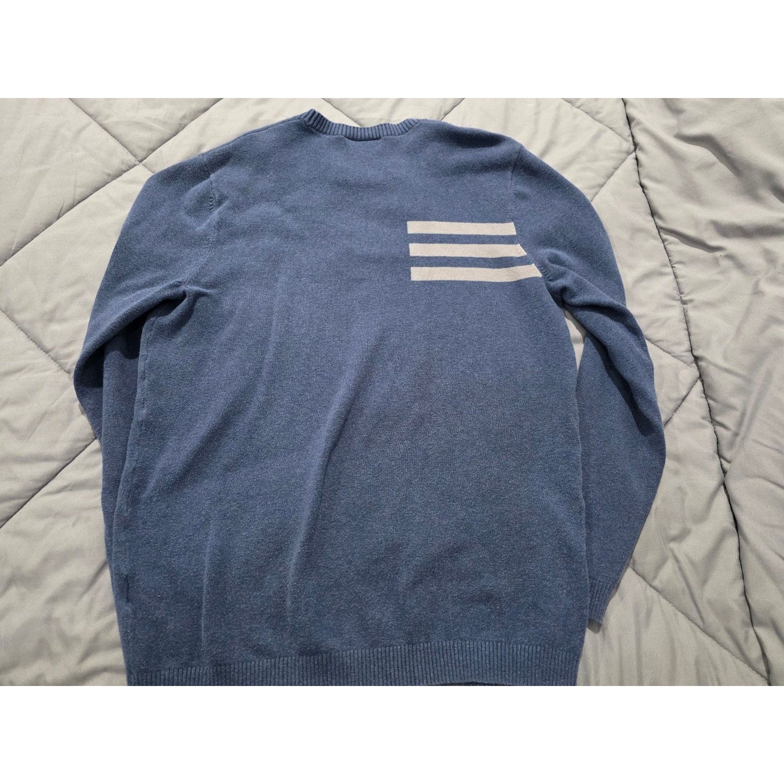 Adidas Adidas Men's sz Medium Blue & Gray Crew Neck Long Sleeve Kni Size US M / EU 48-50 / 2 - 4 Thumbnail