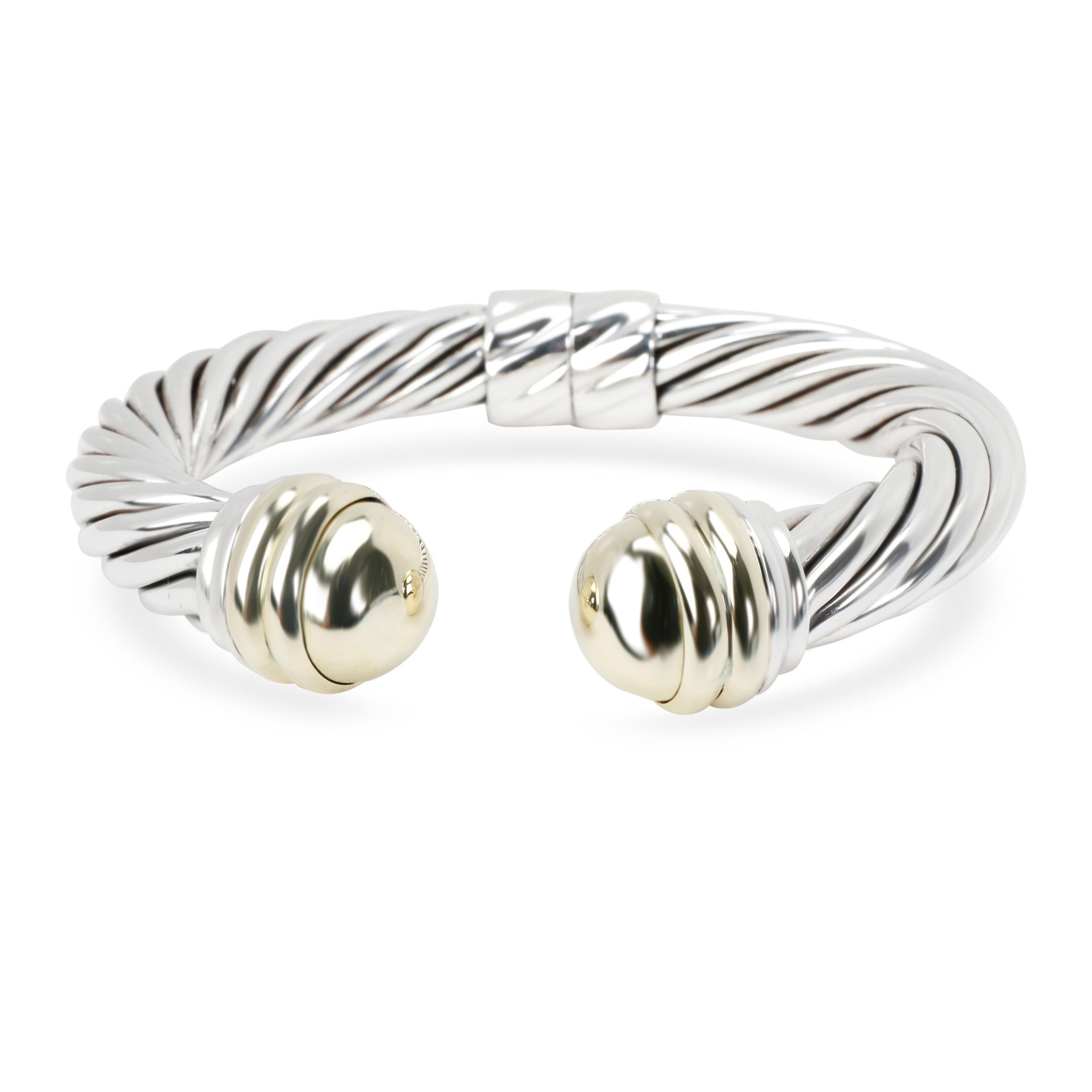 image of David Yurman 9Mm Cable Cuff In 14K Yellow Gold/sterling Silver, Women's