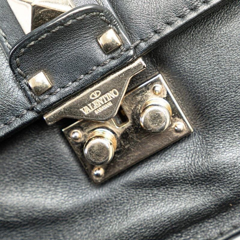Valentino Valentino Leather Rockstud Chain Shoulder Bag Black Size ONE SIZE - 5 Thumbnail