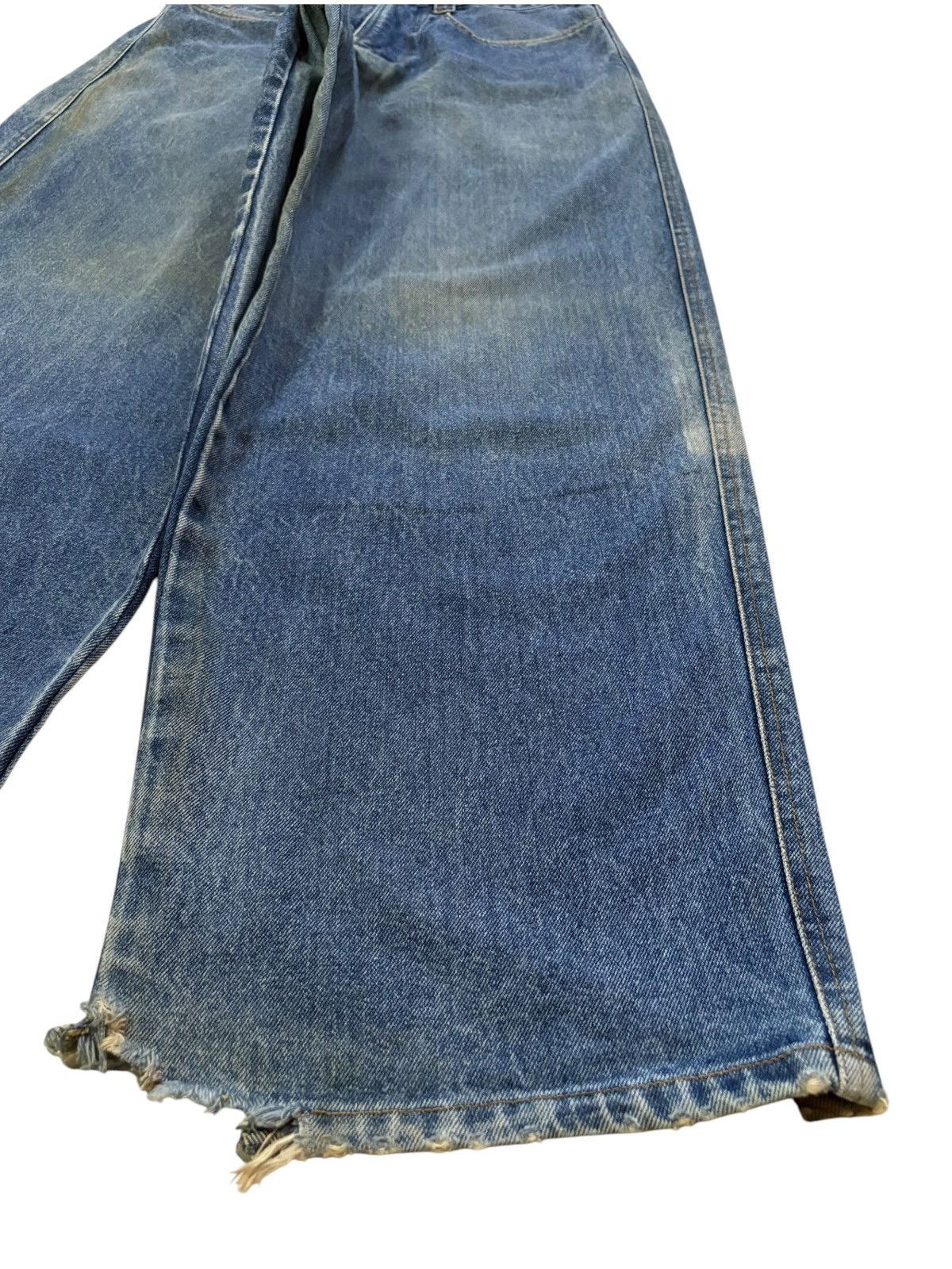Japanese Brand × Tribal Streetwear Vintage Japanese Brand Mud Wash Ultra Wide Leg Baggy Jeans Size US 34 / EU 50 - 7 Thumbnail