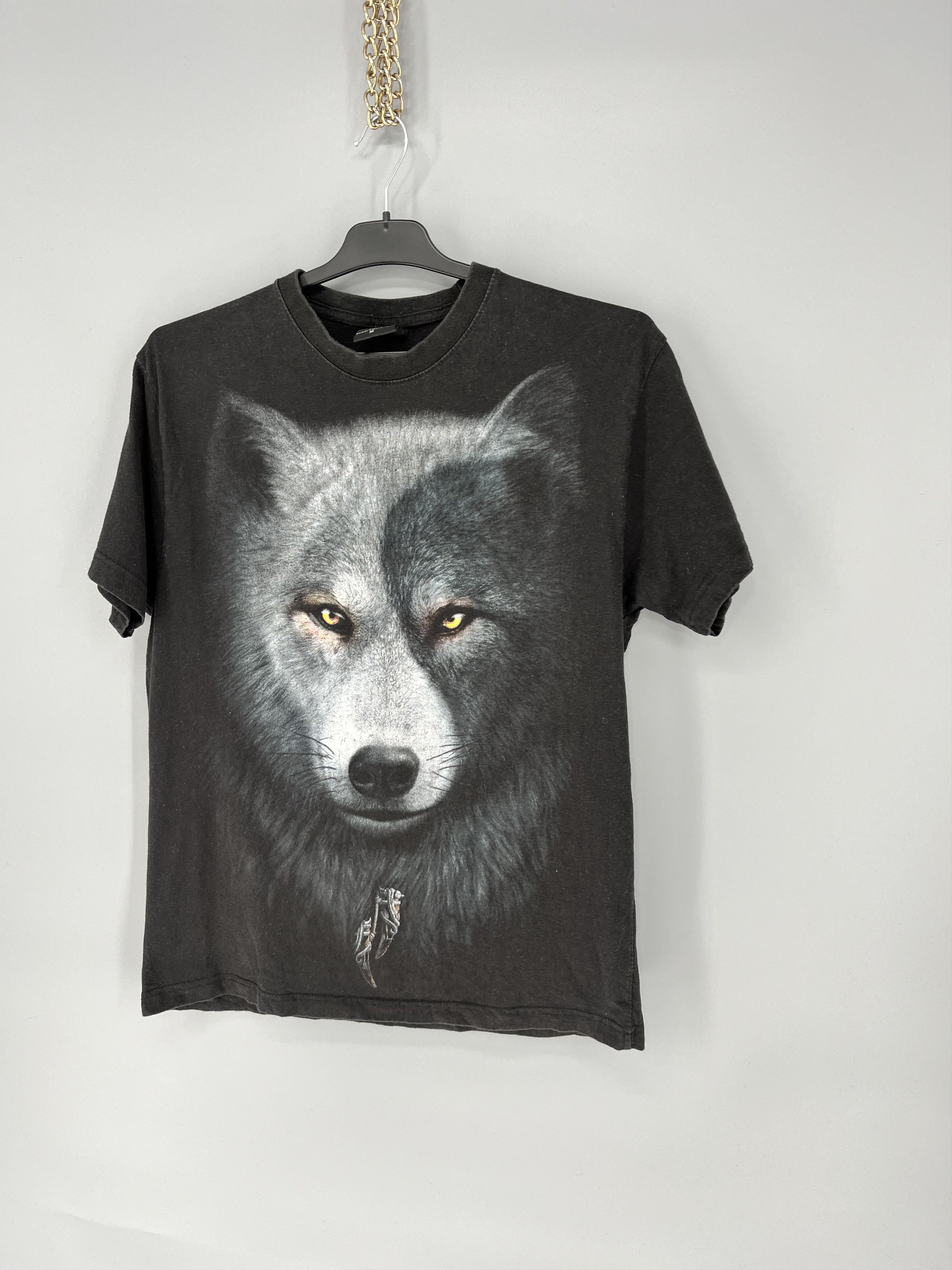Vintage Vintage 90s Wolf Face Boxy Fit Tee Toys Rock Spiral Size M Size US M / EU 48-50 / 2 - 3 Thumbnail