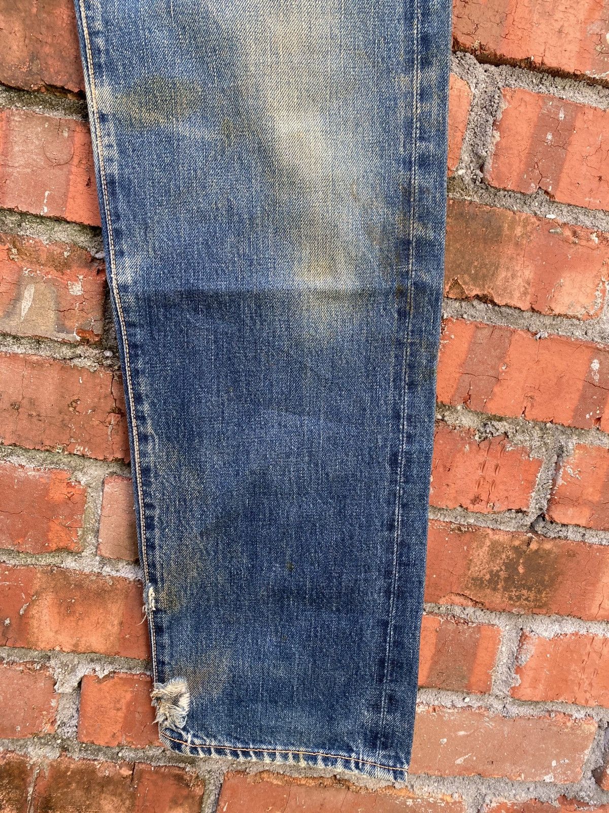 Japanese Brand W29x32.5 Vintage evis redline distressed made in JAPAN Size US 29 - 7 Thumbnail