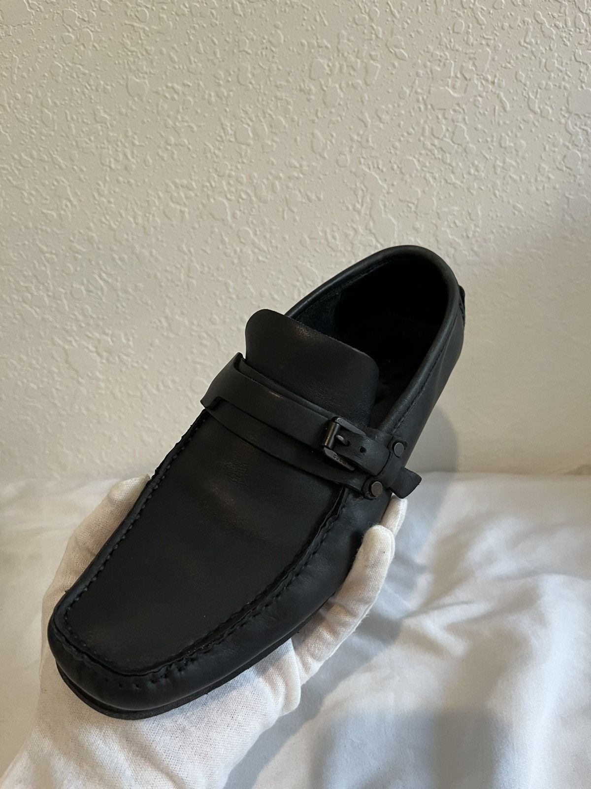 Gucci Gucci Black Leather Driving Loafers Size US 6 / IT 36 - 10 Thumbnail